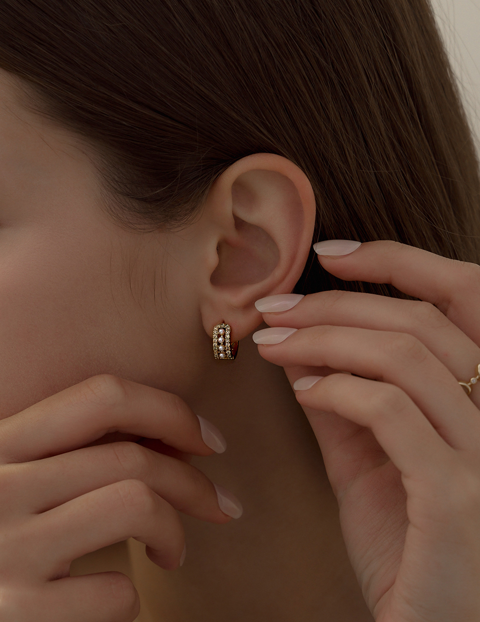 法式浪漫。針式耳環