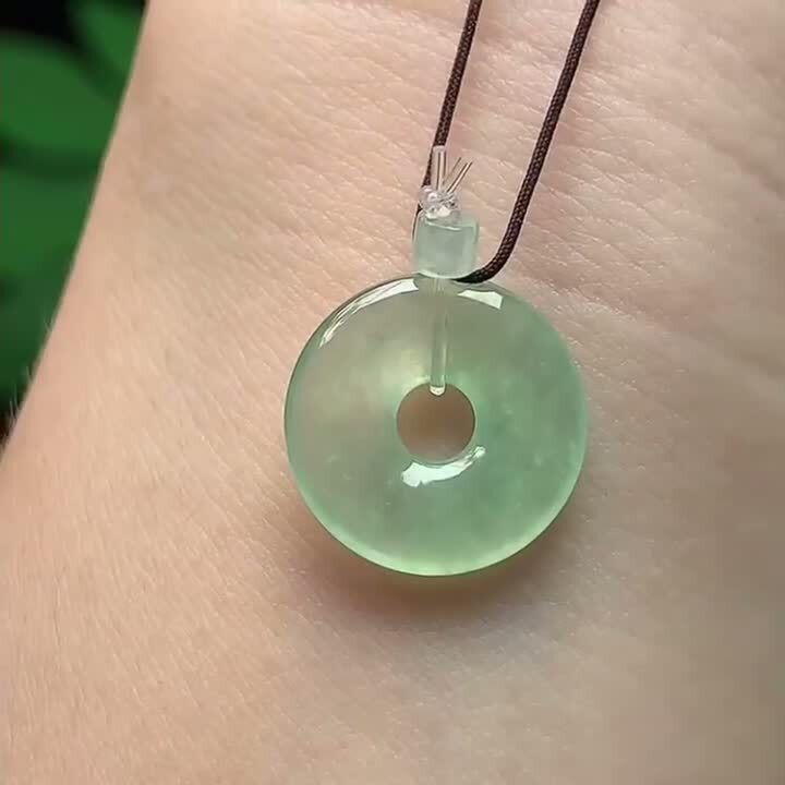 翡翠冰種晴底甜甜圈 (15.2mm直徑),天然翡翠A玉, 緬甸玉, Jade, Jadeite