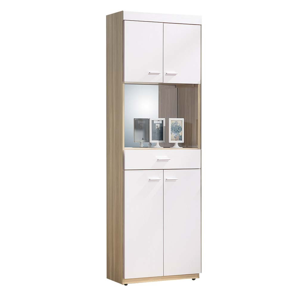 瑪妮2尺四門一抽高鞋櫃(附鏡面)(三色可選)