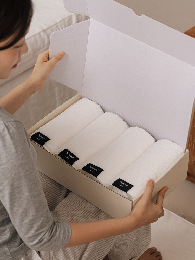 DEAREAL｜韓國製酒店長毛巾4條裝｜Premium Hotel Towel 4pcs