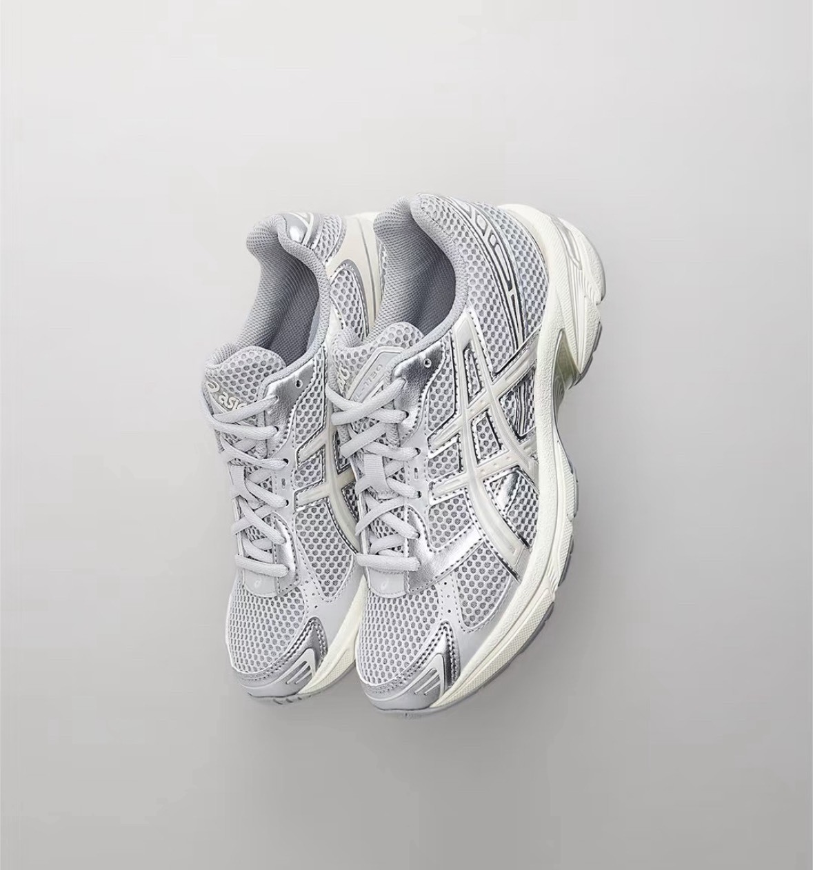 ASICS 慢跑鞋 GEL-1130  銀 米白 奶油底 復古 休閒 情侶鞋 男女 1202A164023