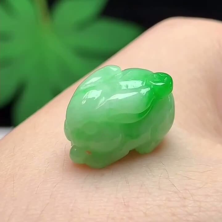 923368 翡翠飄綠生肖兔