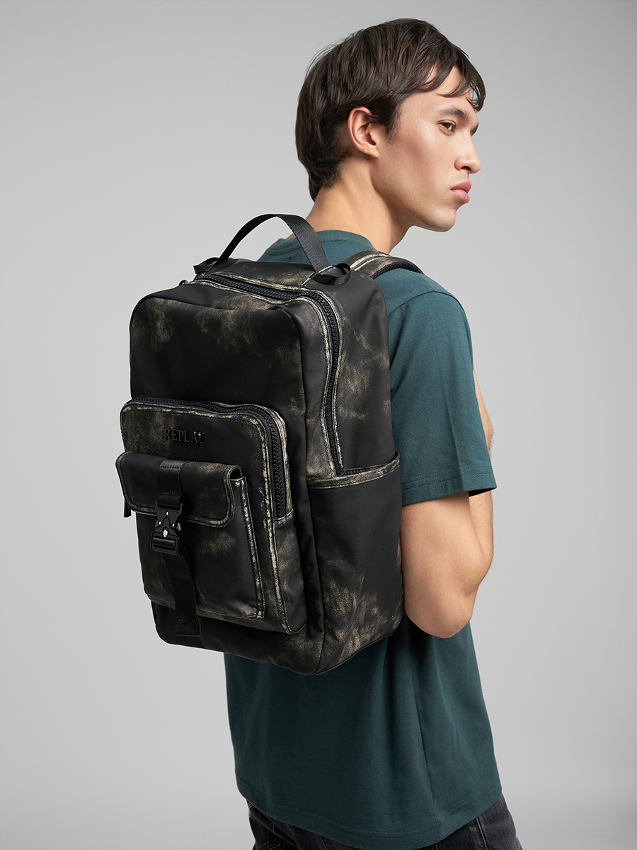 仿舊紮染後背包