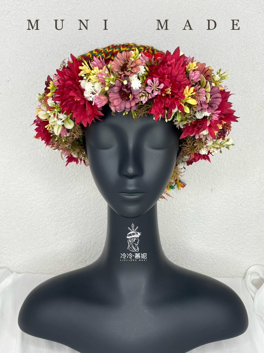 M-No.8木珠花環56cm