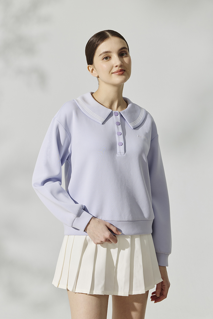 畫家領Polo女衫-暮霞紫