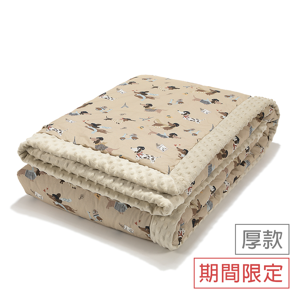 La Millou波蘭 暖膚豆豆毯大人款(140x220cm)｜巴黎臘腸狗｜伊莉沙白