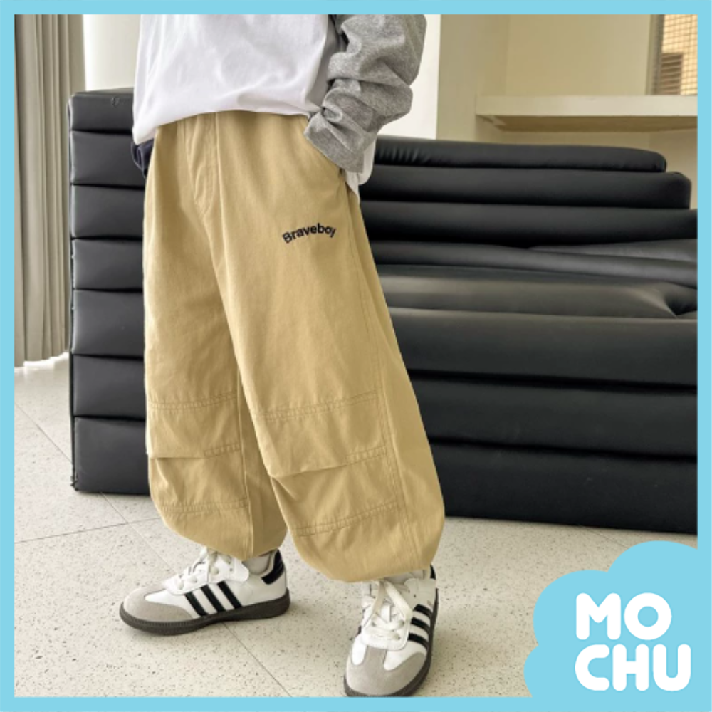 黑字刺繡縮口長褲(二色)