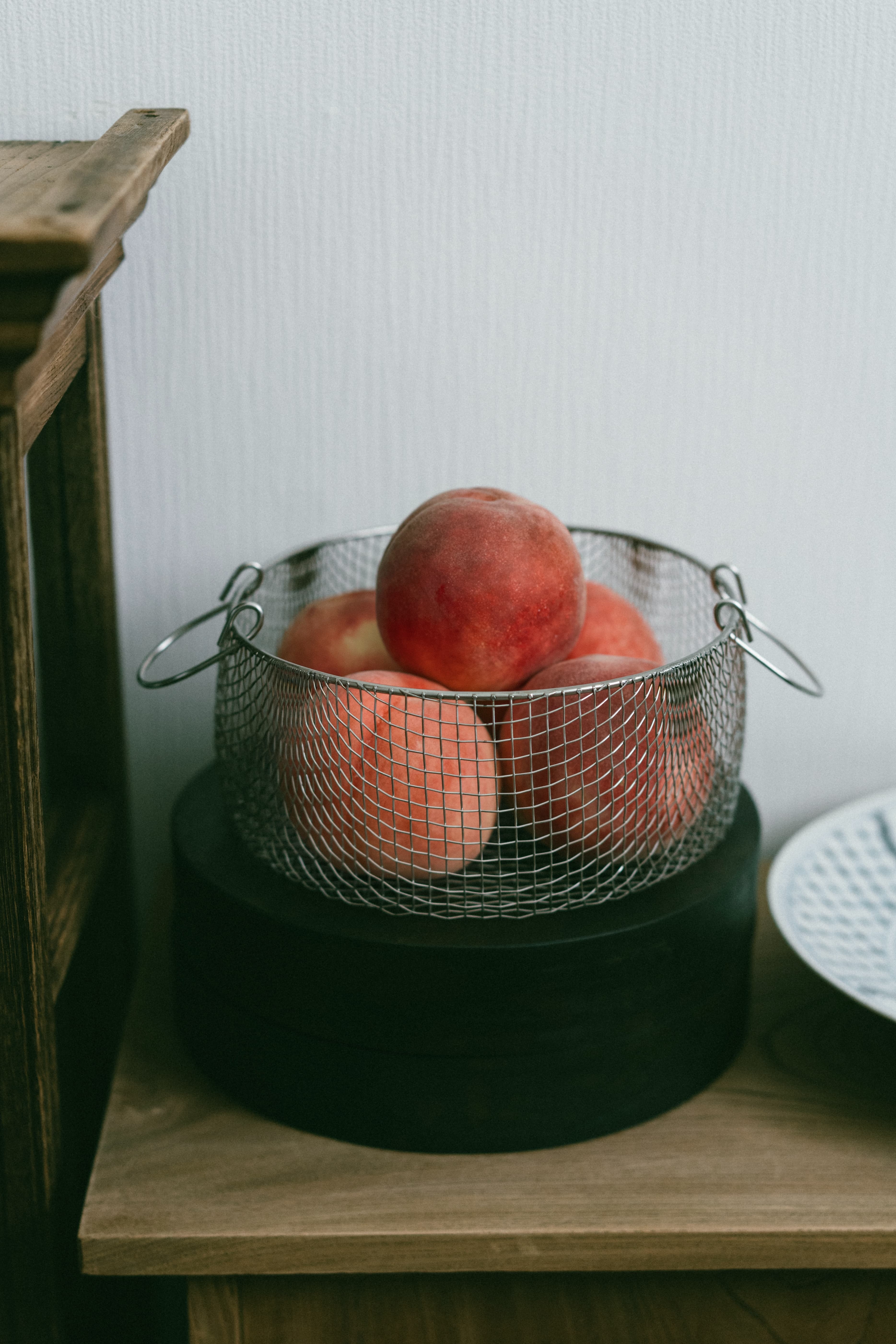 鳥井金網工芸 手編不鏽鋼細格圓把手籃