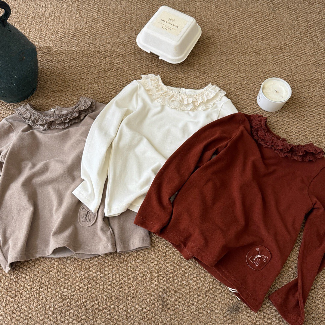 紅磚蕾絲領上衣