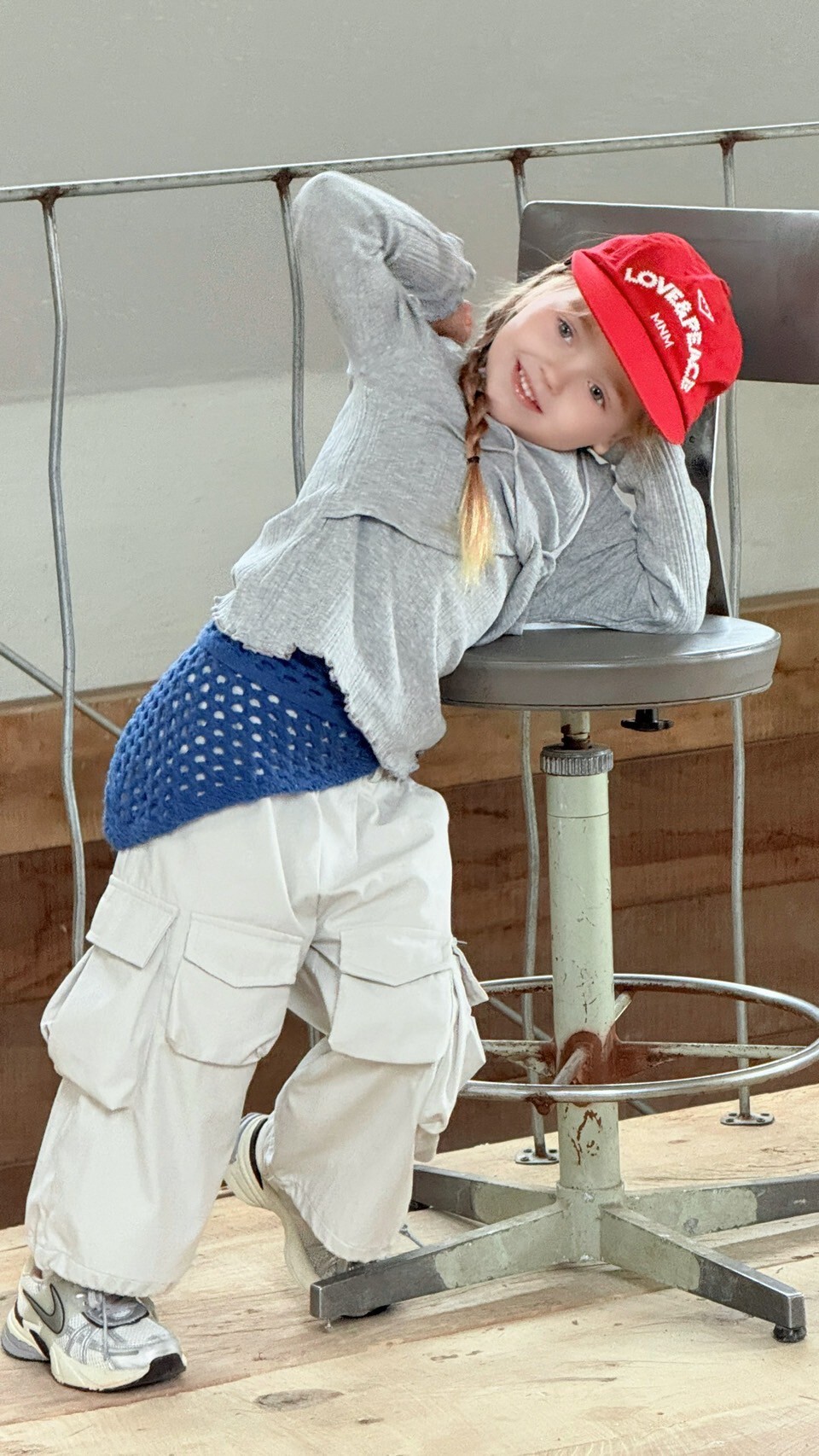 灰系假兩件上衣