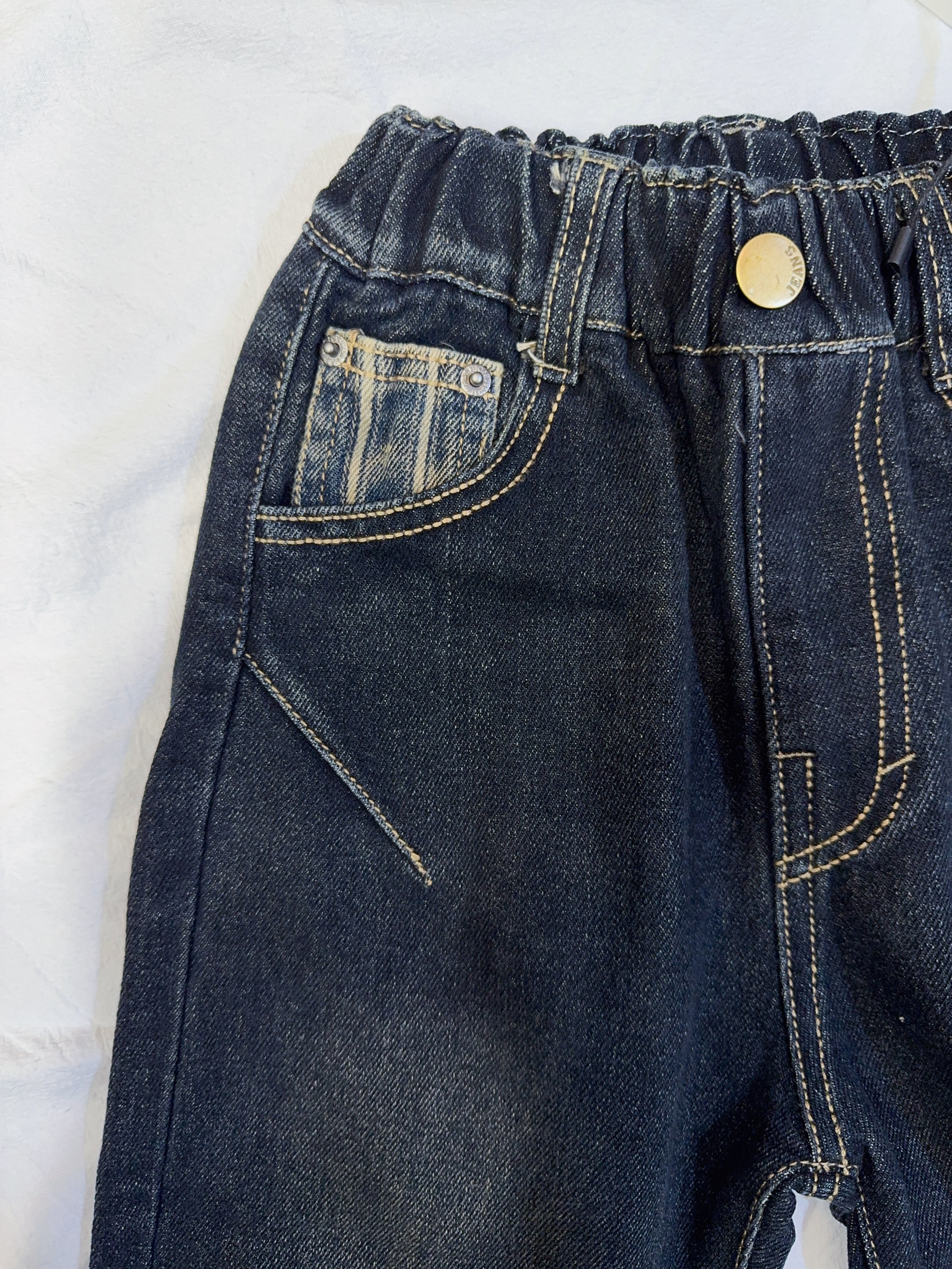 a2581口袋條紋牛仔褲