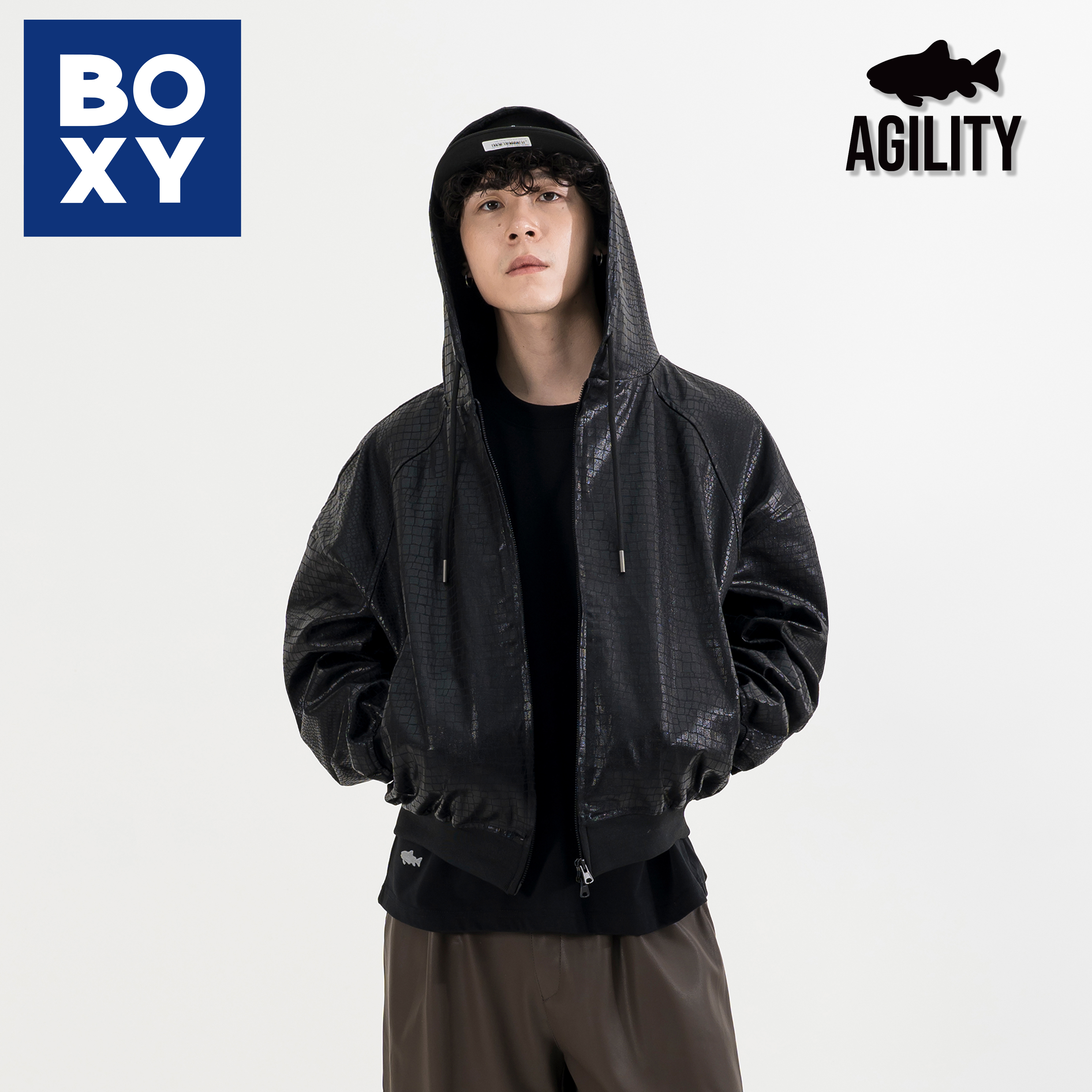 AGILITY Animal Print Zip Hoodie 寬短 動物紋 連帽外套 [HS88]