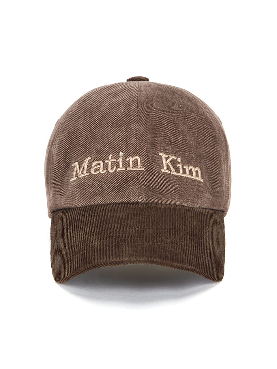 經典LOGO刺繡燈芯絨棒球帽 棕色