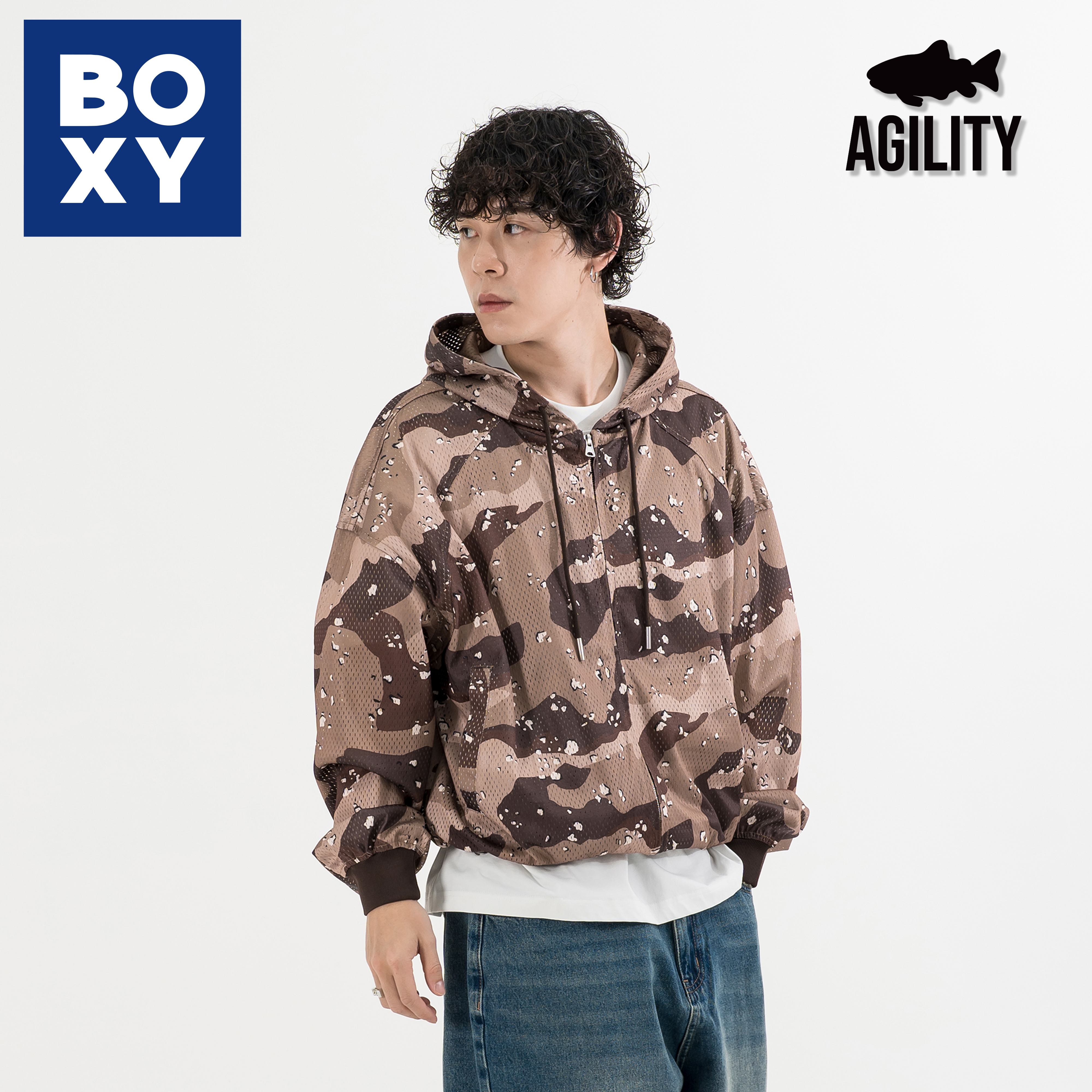 AGILITY Desert Camo Mesh Zip Hoodie 網孔 沙漠迷彩 連帽外套 [HM88]