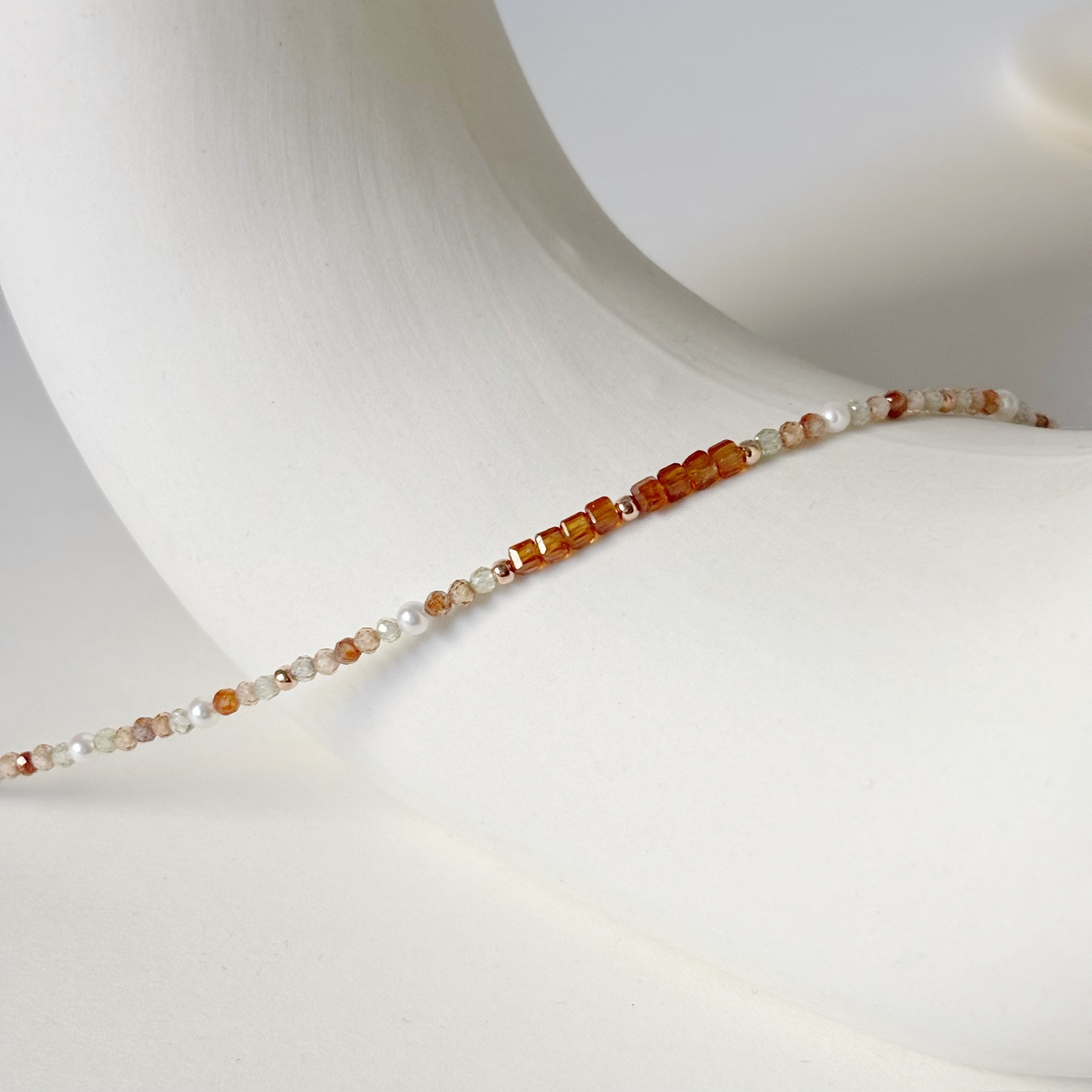 14K日暈橙曦手工手環