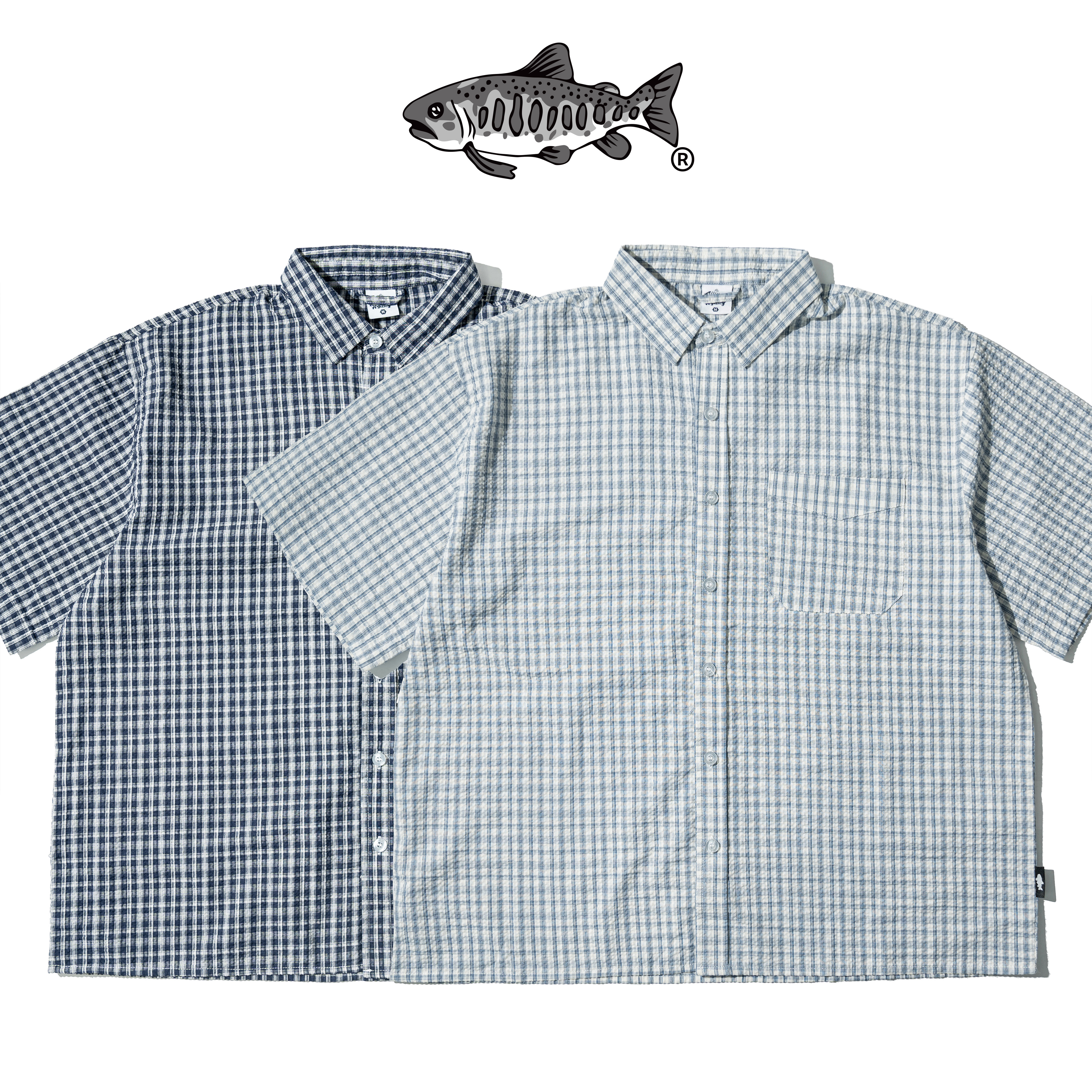 AGILITY Boxy Fit Seersucker Shirt 寬短 泡泡紗 短袖襯衫 [SS-N08]