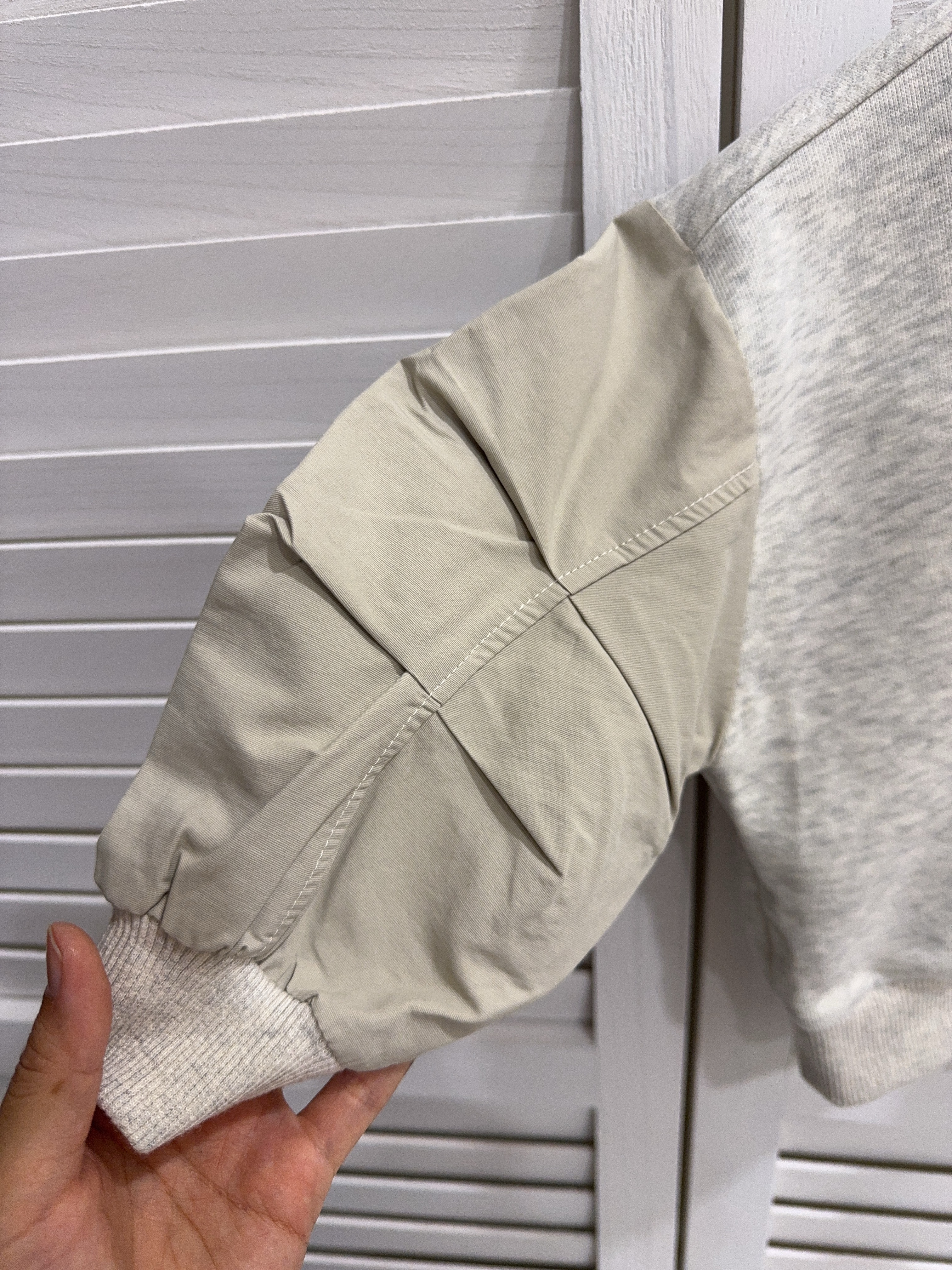 nh6703異材質拼接上衣c140