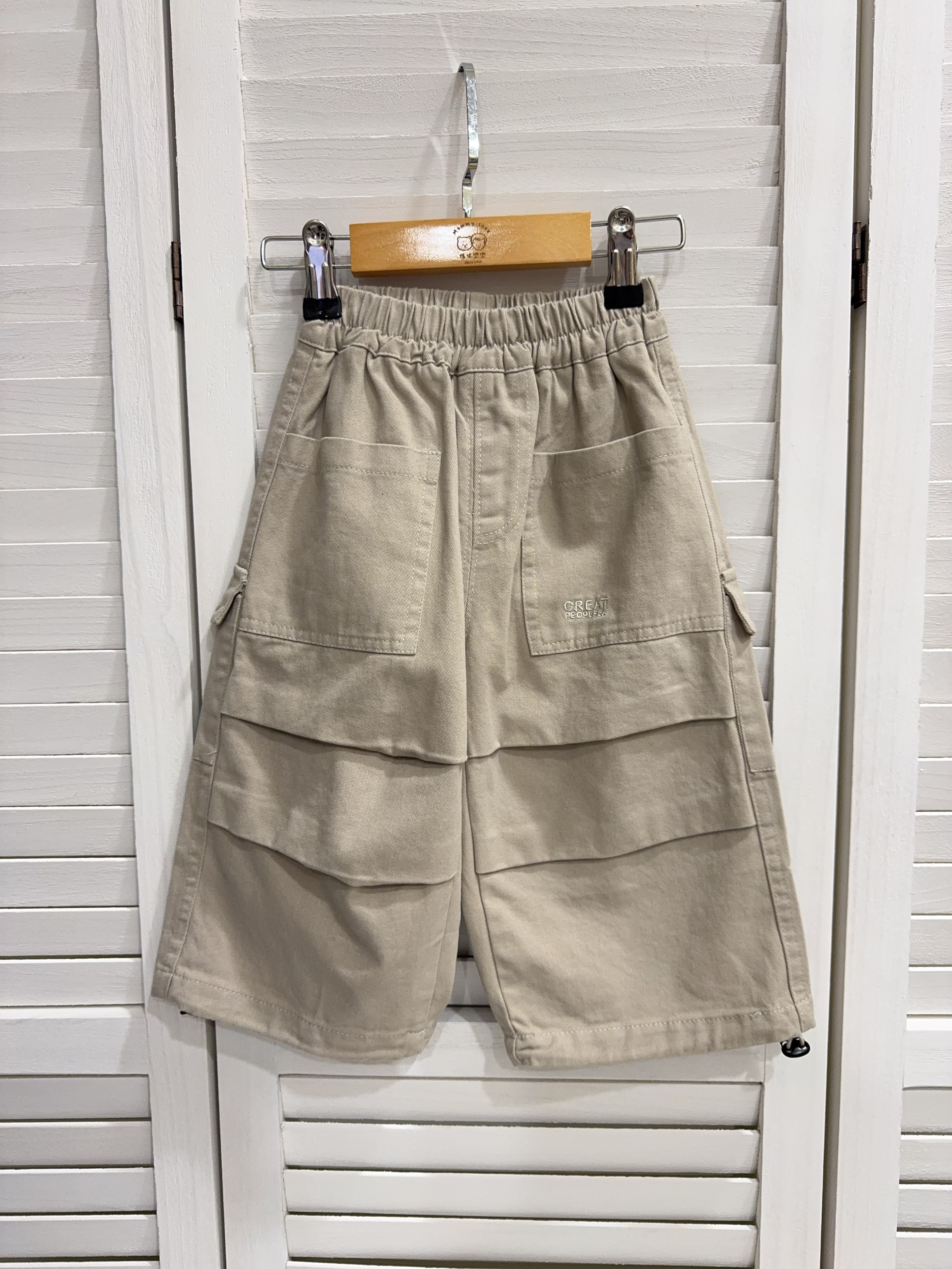 NH6512皺摺口袋工裝褲c146