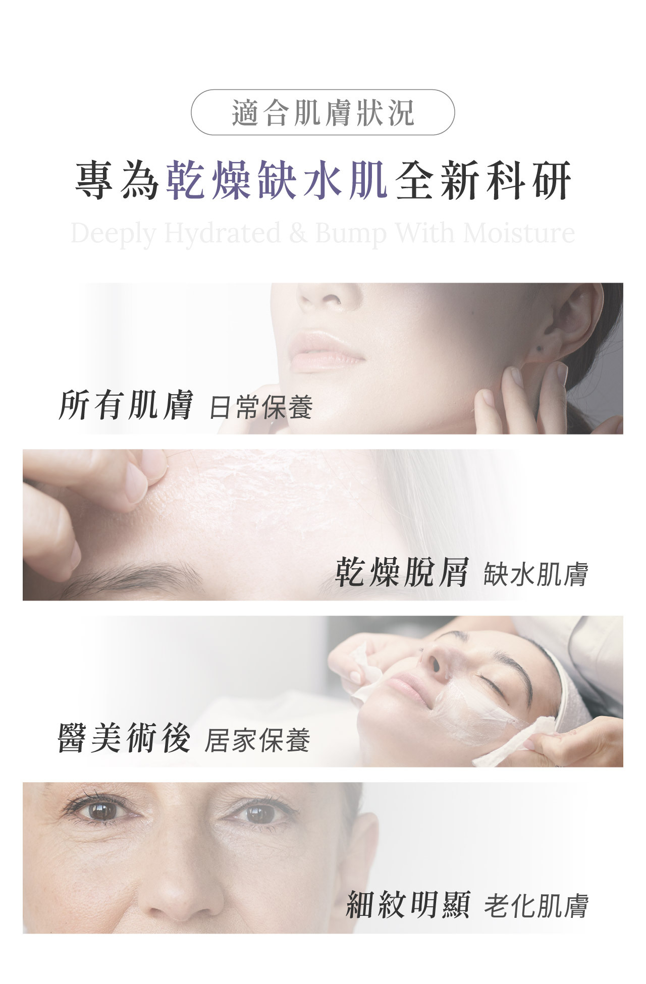 MF1適合日常保養、脫皮乾燥、需要修護肌膚的時候使用