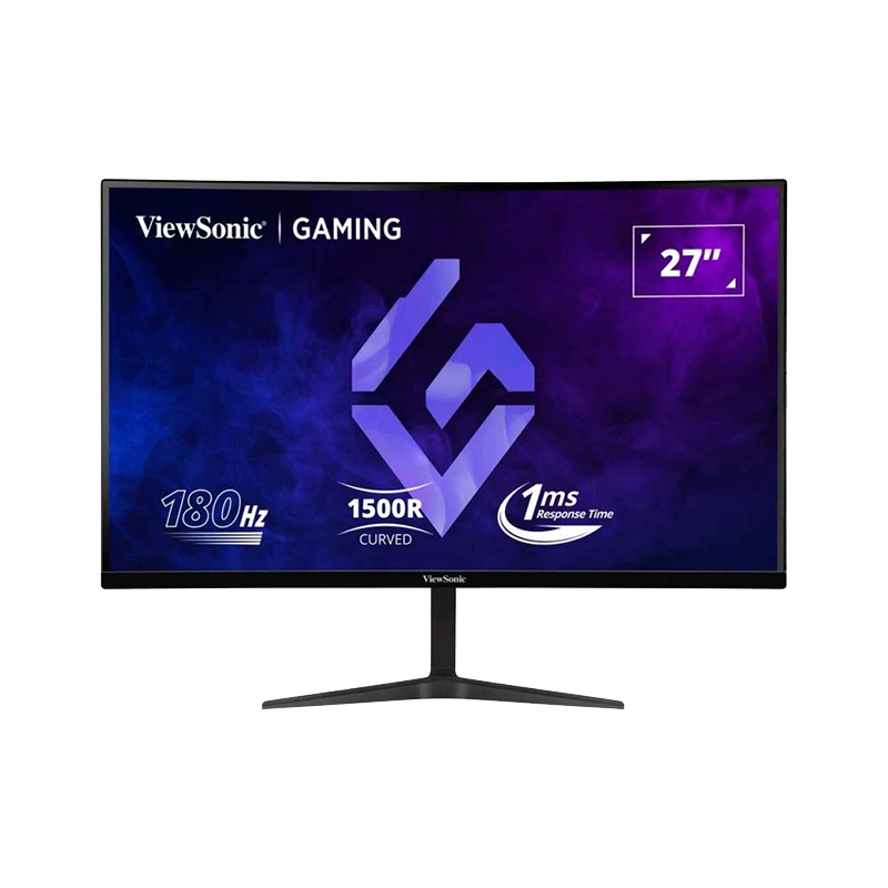 【超神組合】優派 VX2718-2KPC-MHD 27型曲面螢幕+雷柏 C280視訊+晟碟 Ultra Go 64G隨身碟