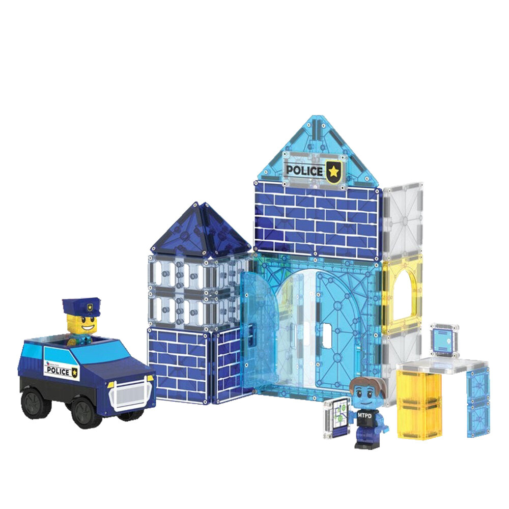 Magna-Tiles® Combo 磁力積木 - 35 片警察局