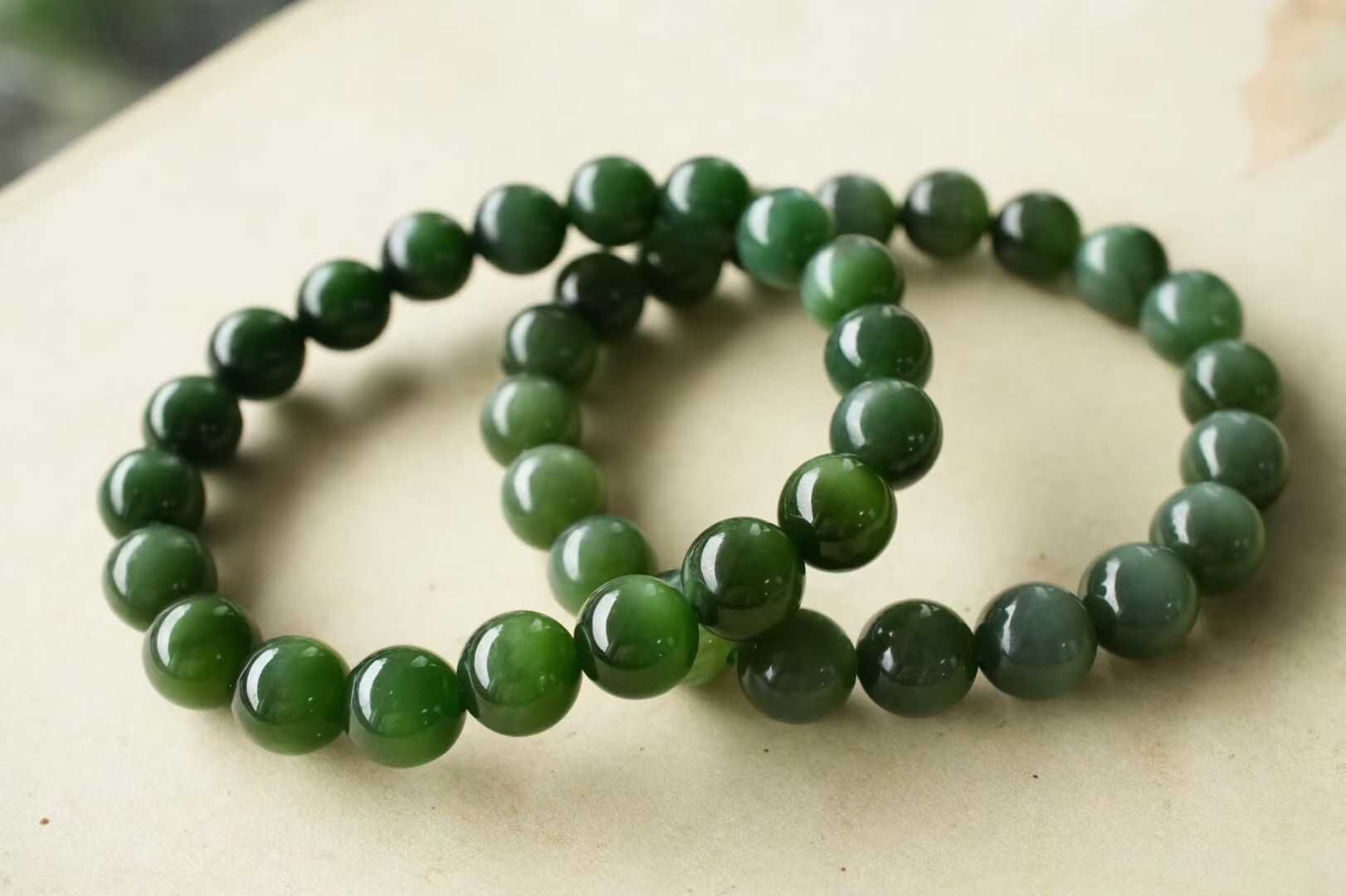 923425 和田玉特色黑貓碧玉手串 (9-9.5mm直徑)