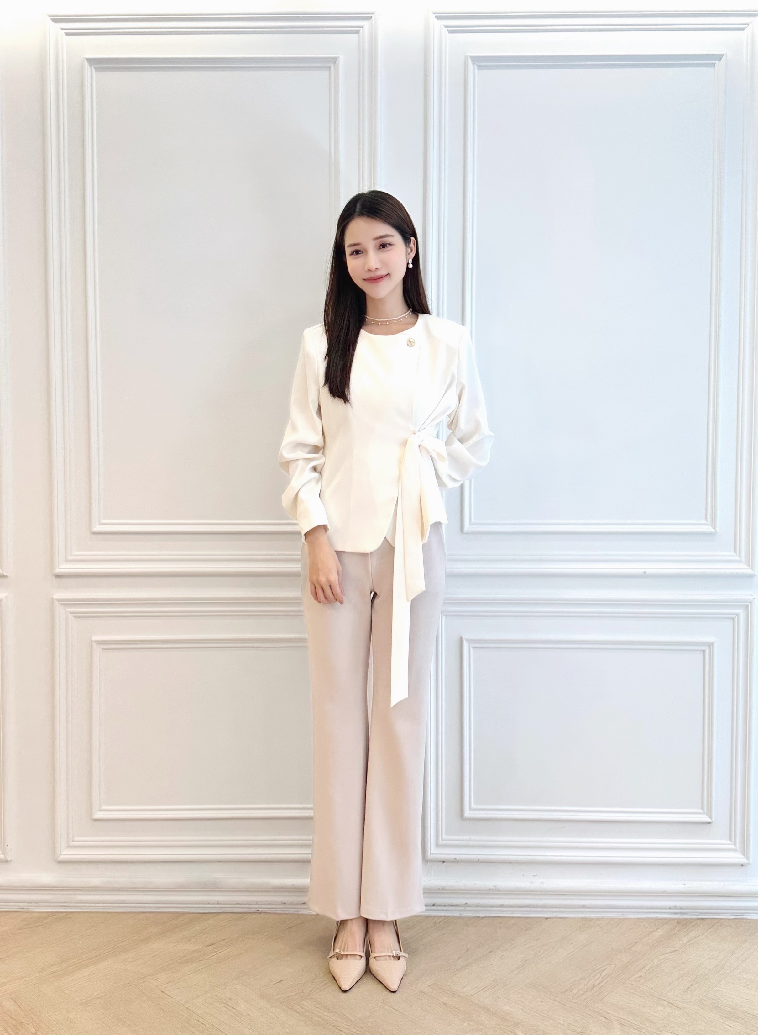 (極顯腿長!)下擺開衩彈性神褲