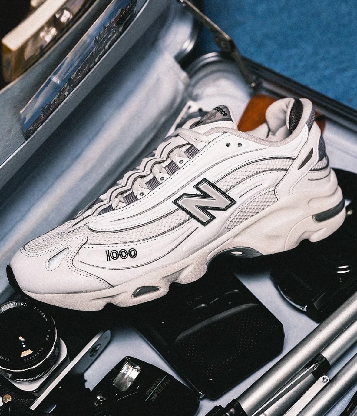 NEW BALANCE 慢跑鞋 M1000 白灰 復古 情侶 男女 M1000D