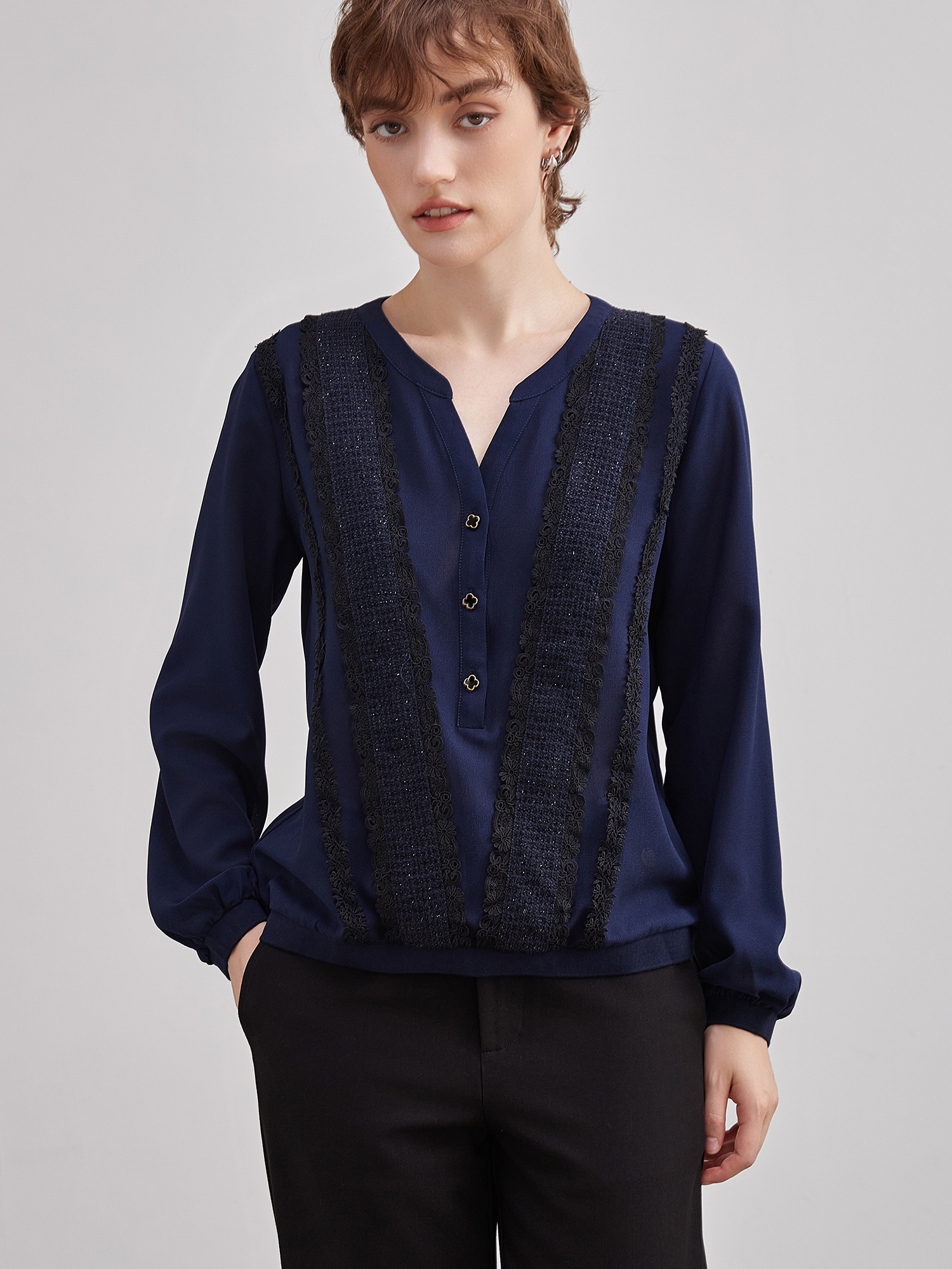 mi-tu V領闊版上衣