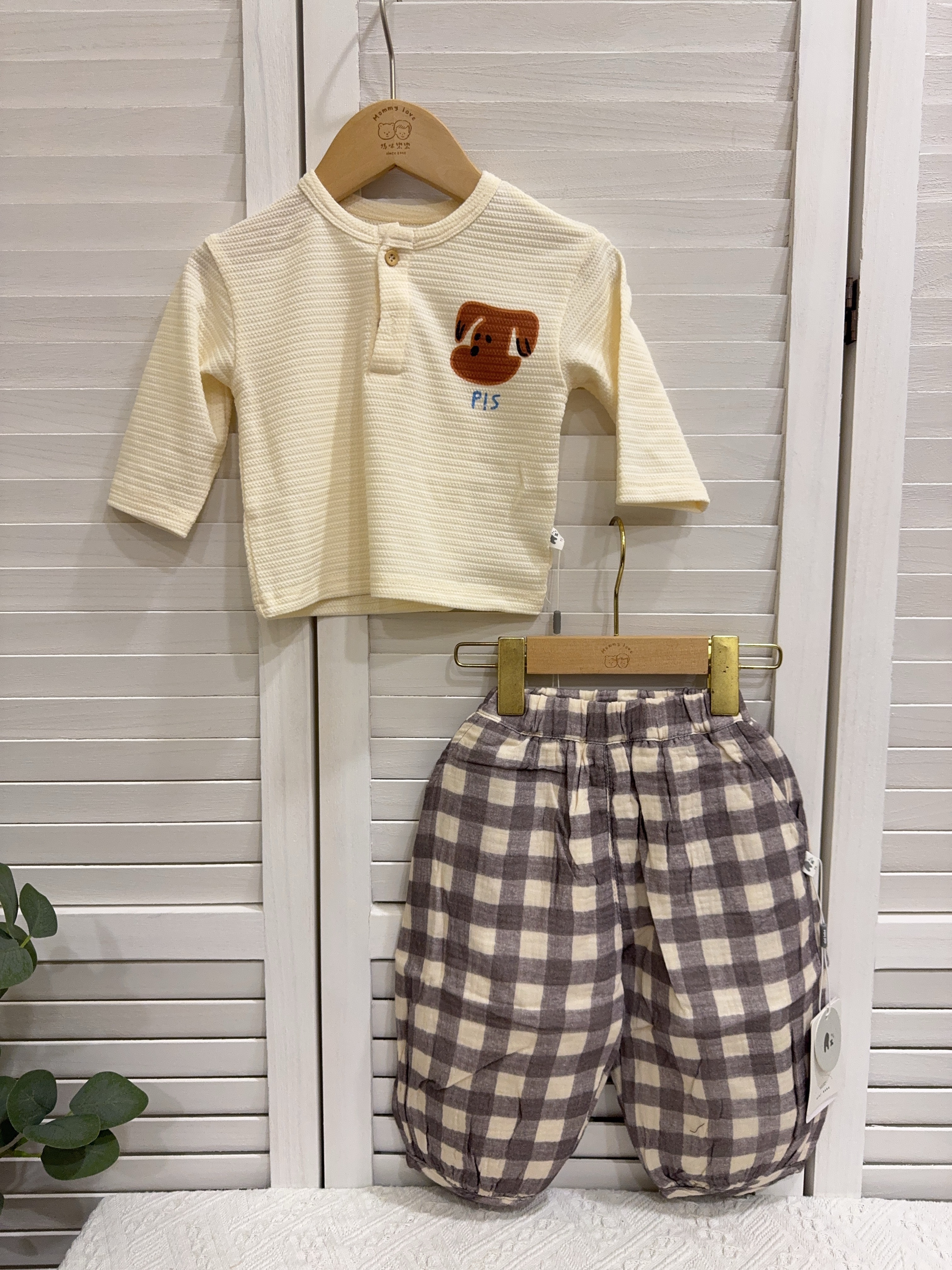 a7075軟綿綿格子褲c191