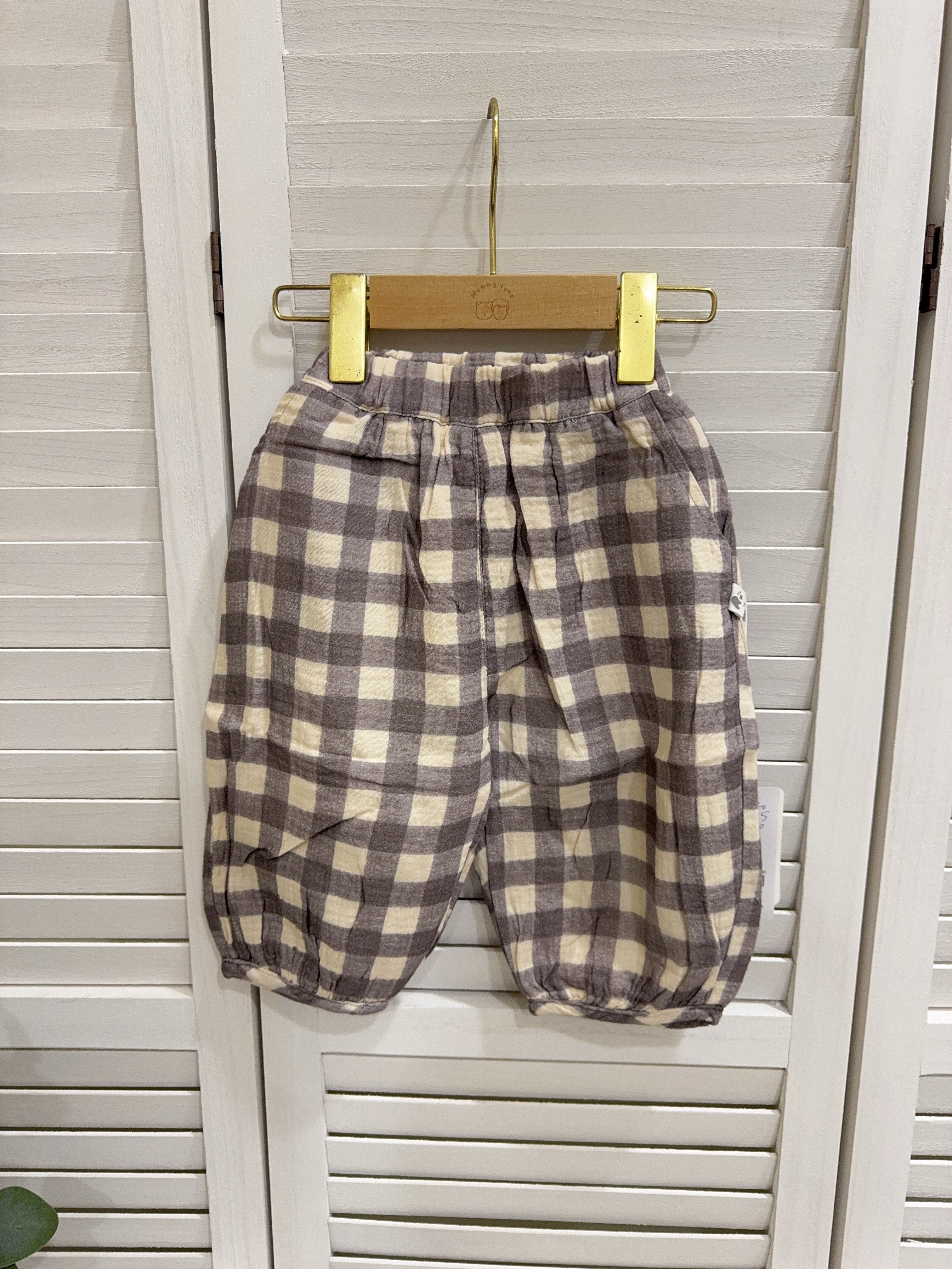 a7075軟綿綿格子褲c191