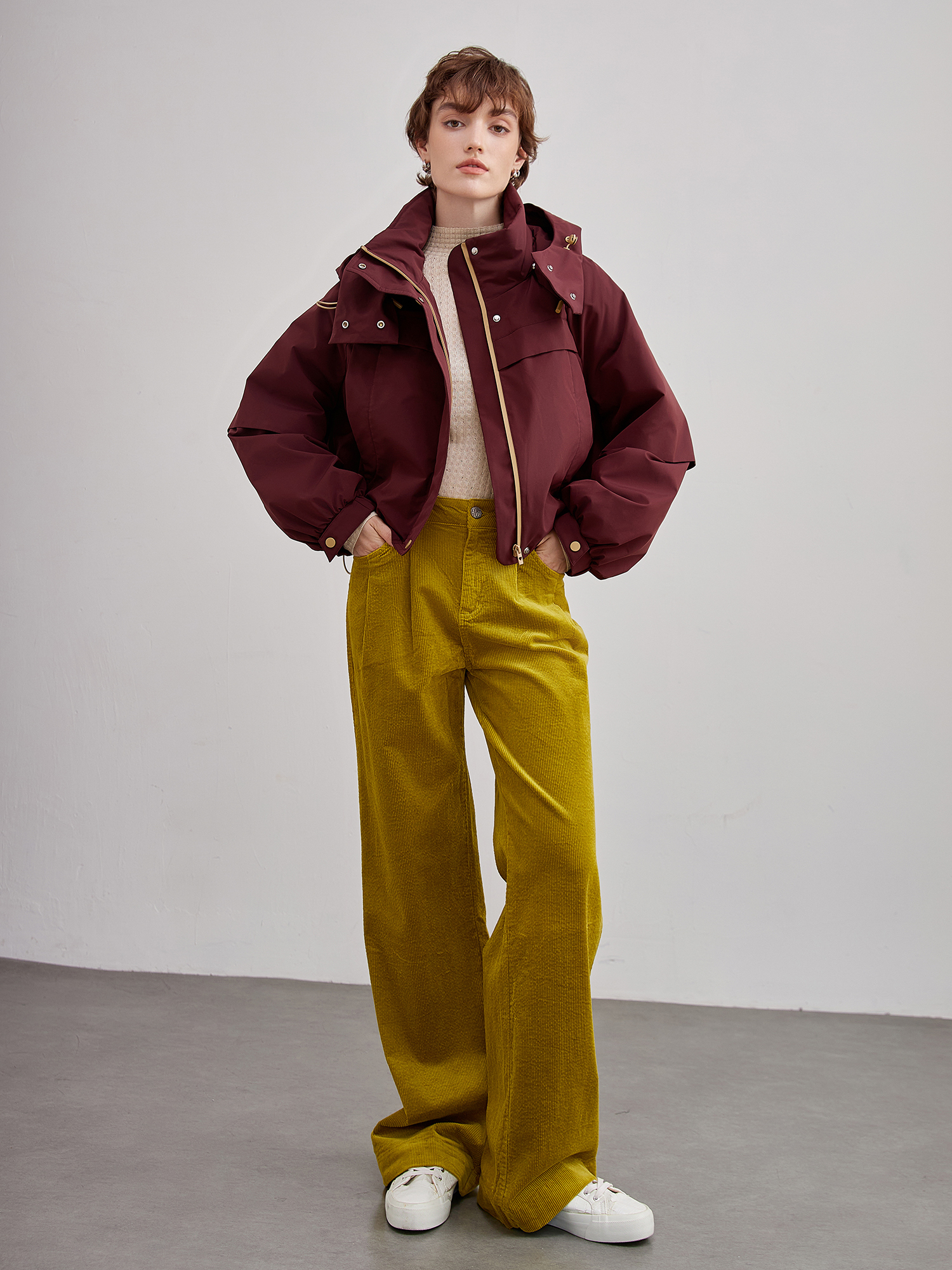 mi-tu 西裝闊腿褲