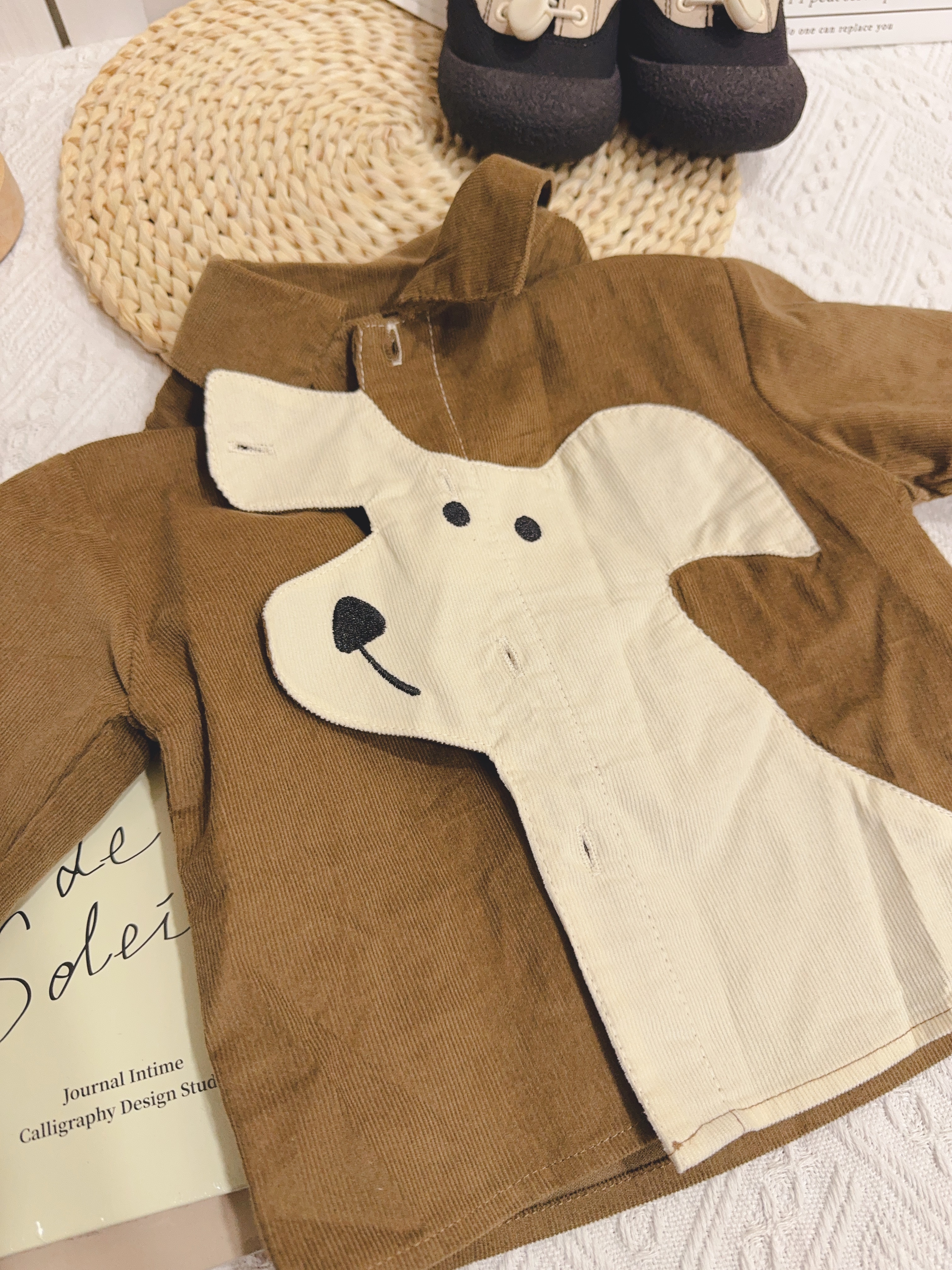 a7036燈芯絨狗襯衫c149