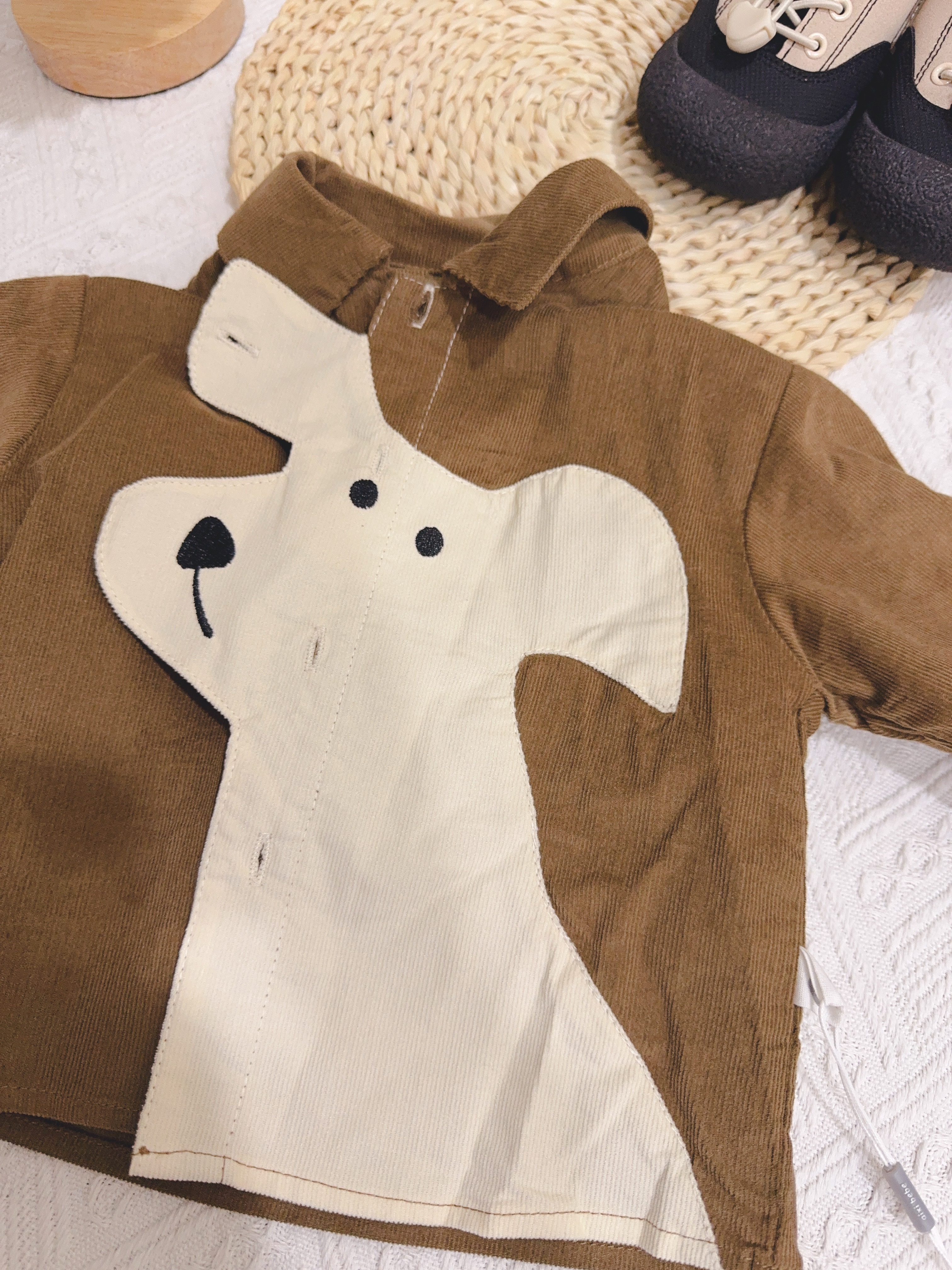 a7036燈芯絨狗襯衫c149