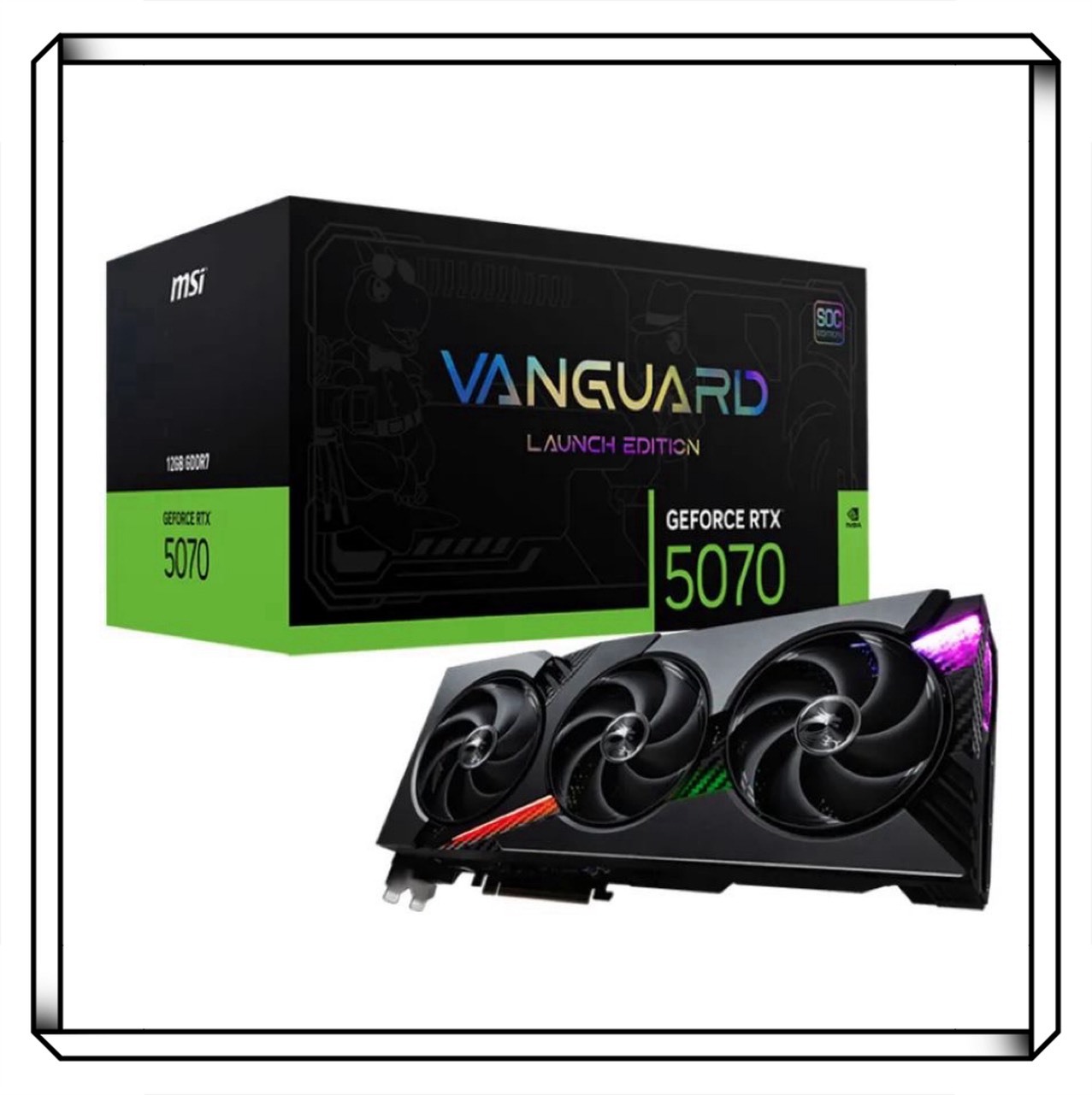 MSI 微星 GeForce RTX 5070 12G VANGUARD SOC LAUNCH EDITION 顯示卡