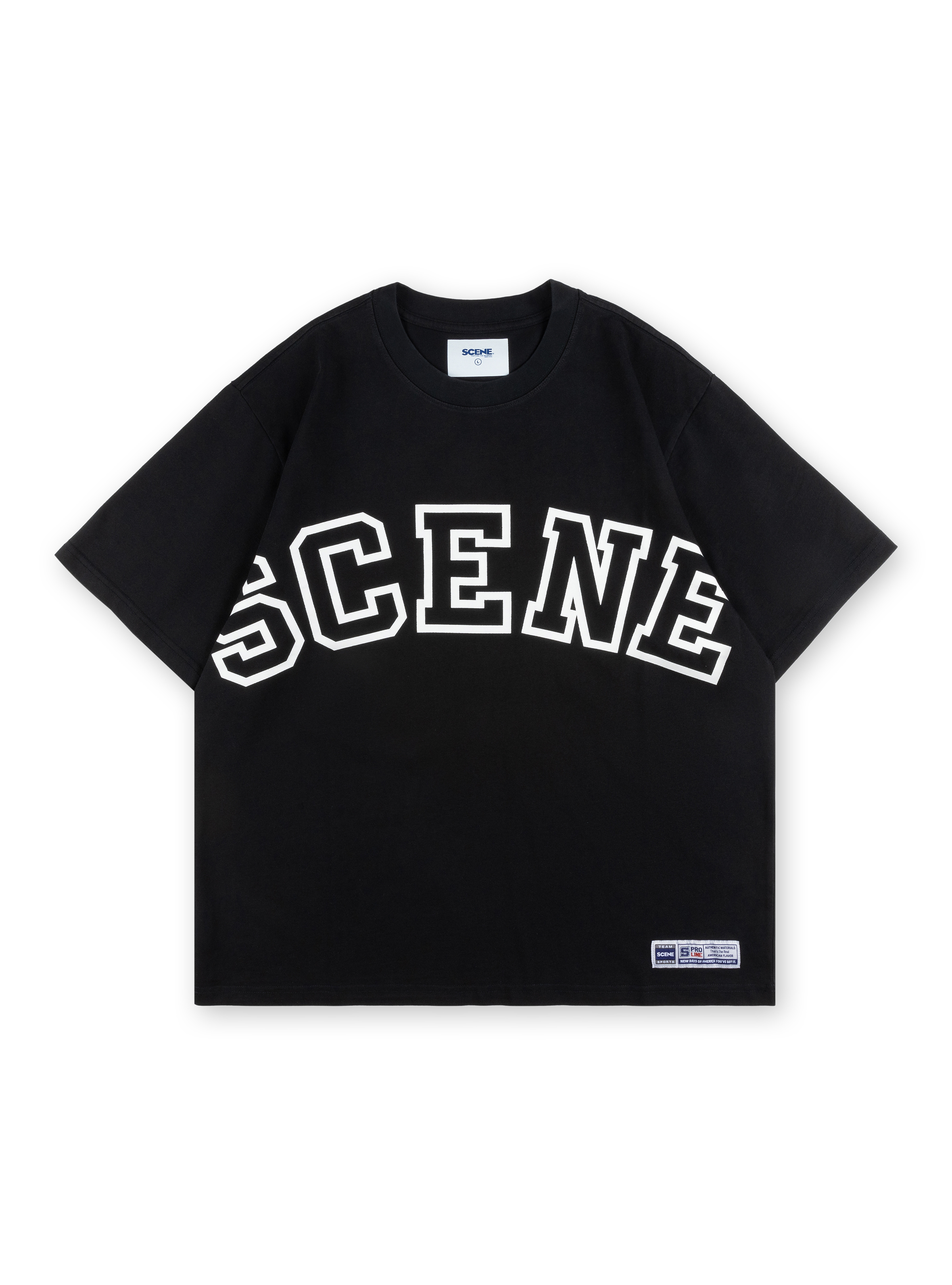 SC BIG LOGO TEE // BLK_WHT