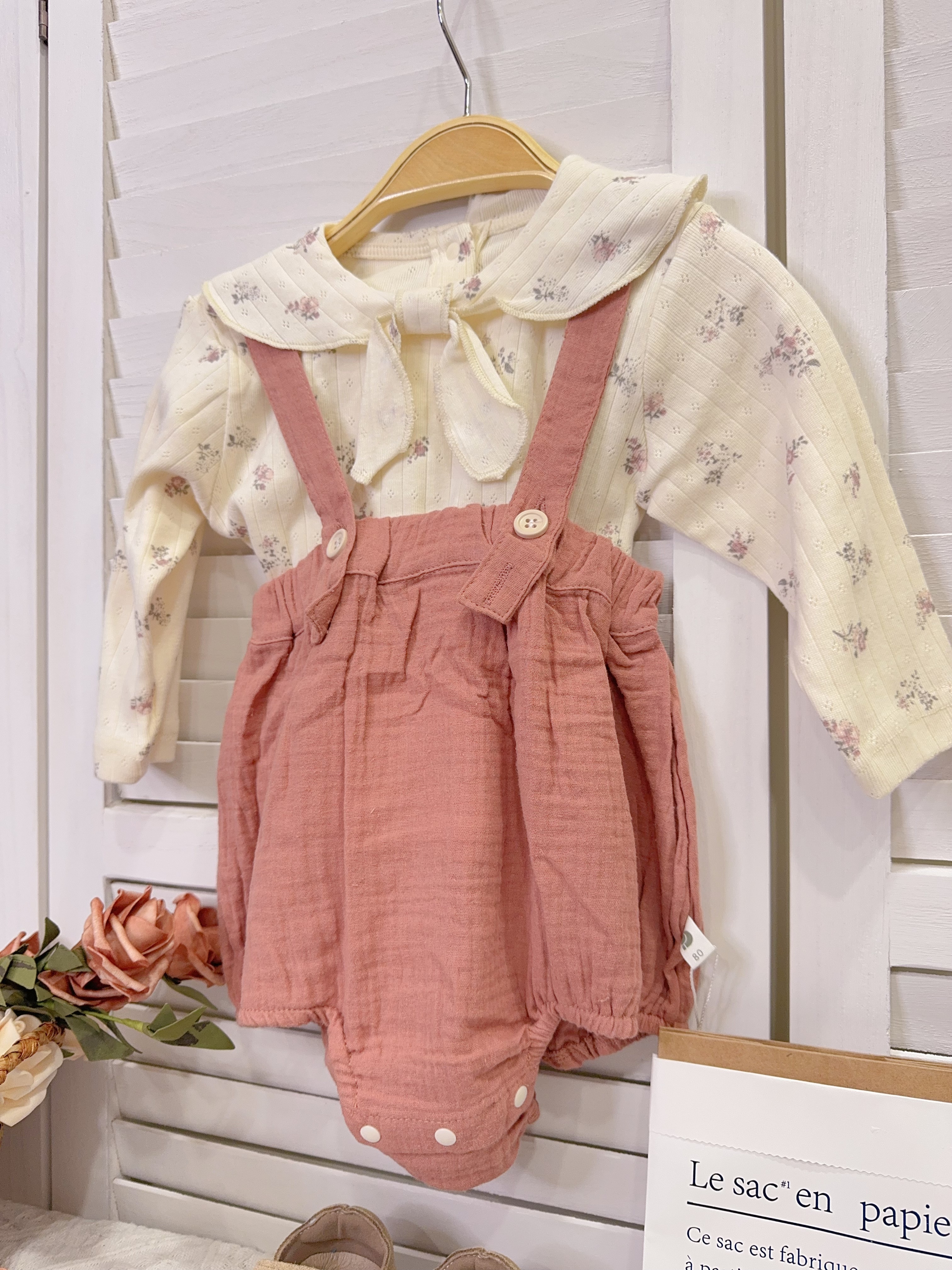 H3723乾燥粉碎花包屁衣c177