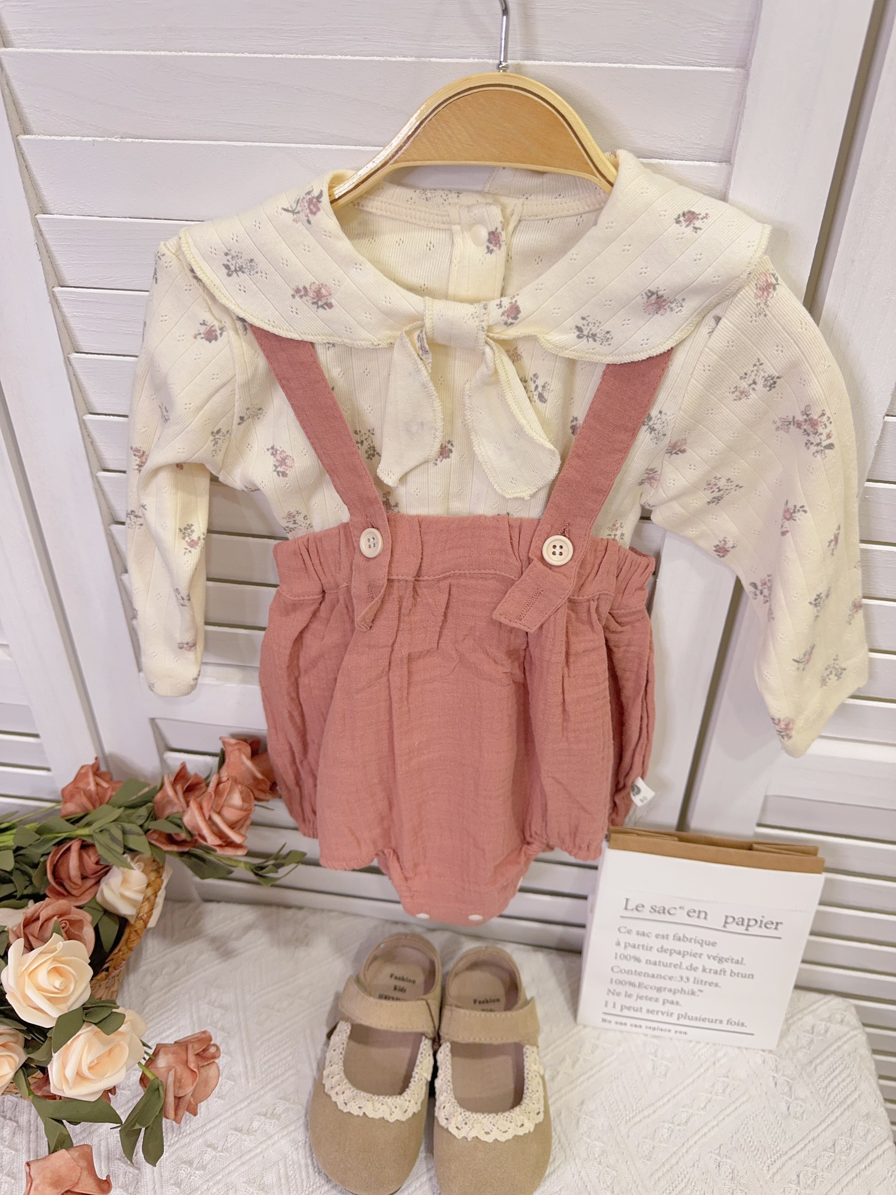 H3723乾燥粉碎花包屁衣c177