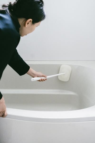 MARNA日本製長把手浴缸風呂海綿刷／替換刷頭