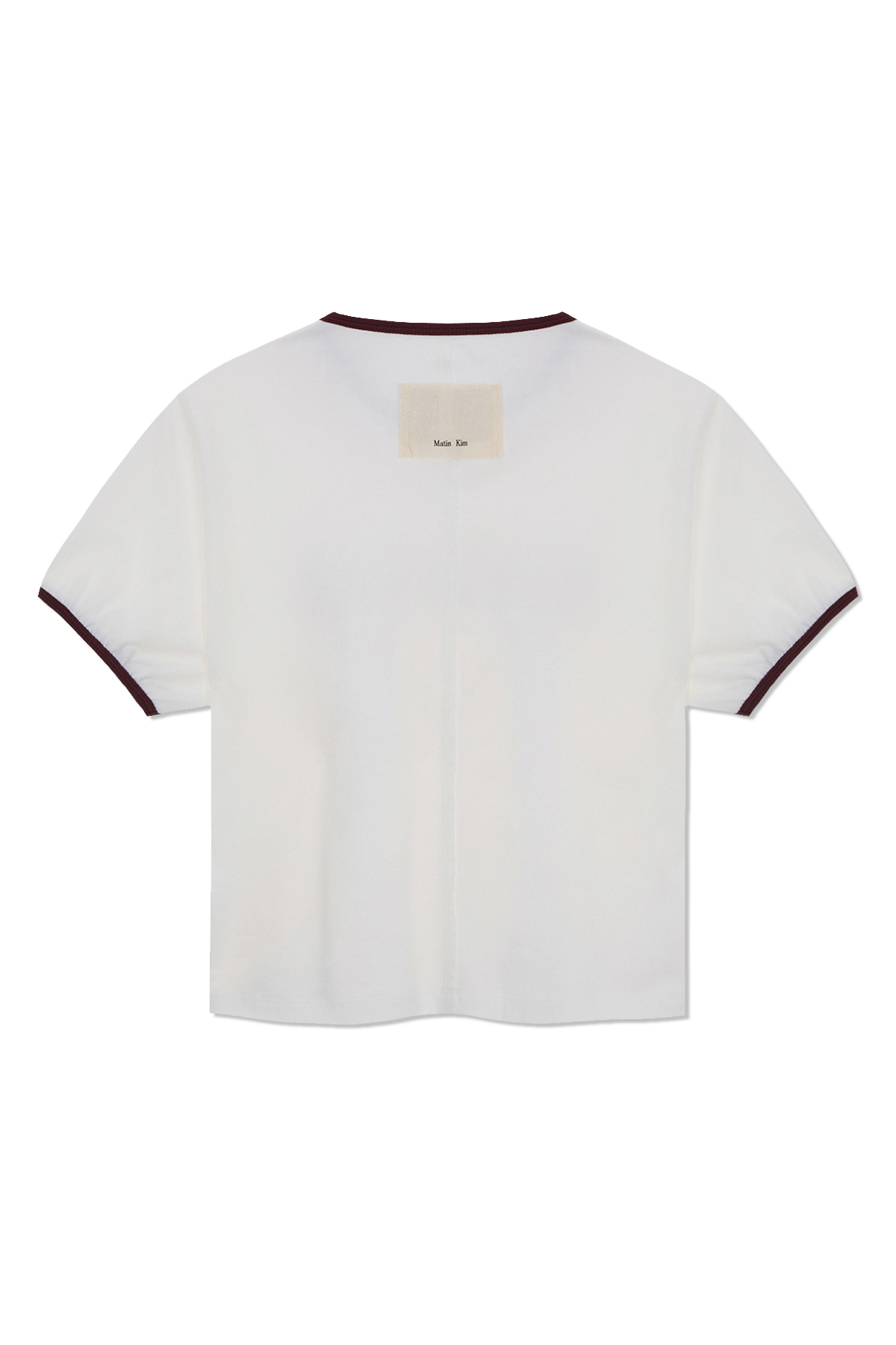 鉚釘LOGO滾邊上衣 白色