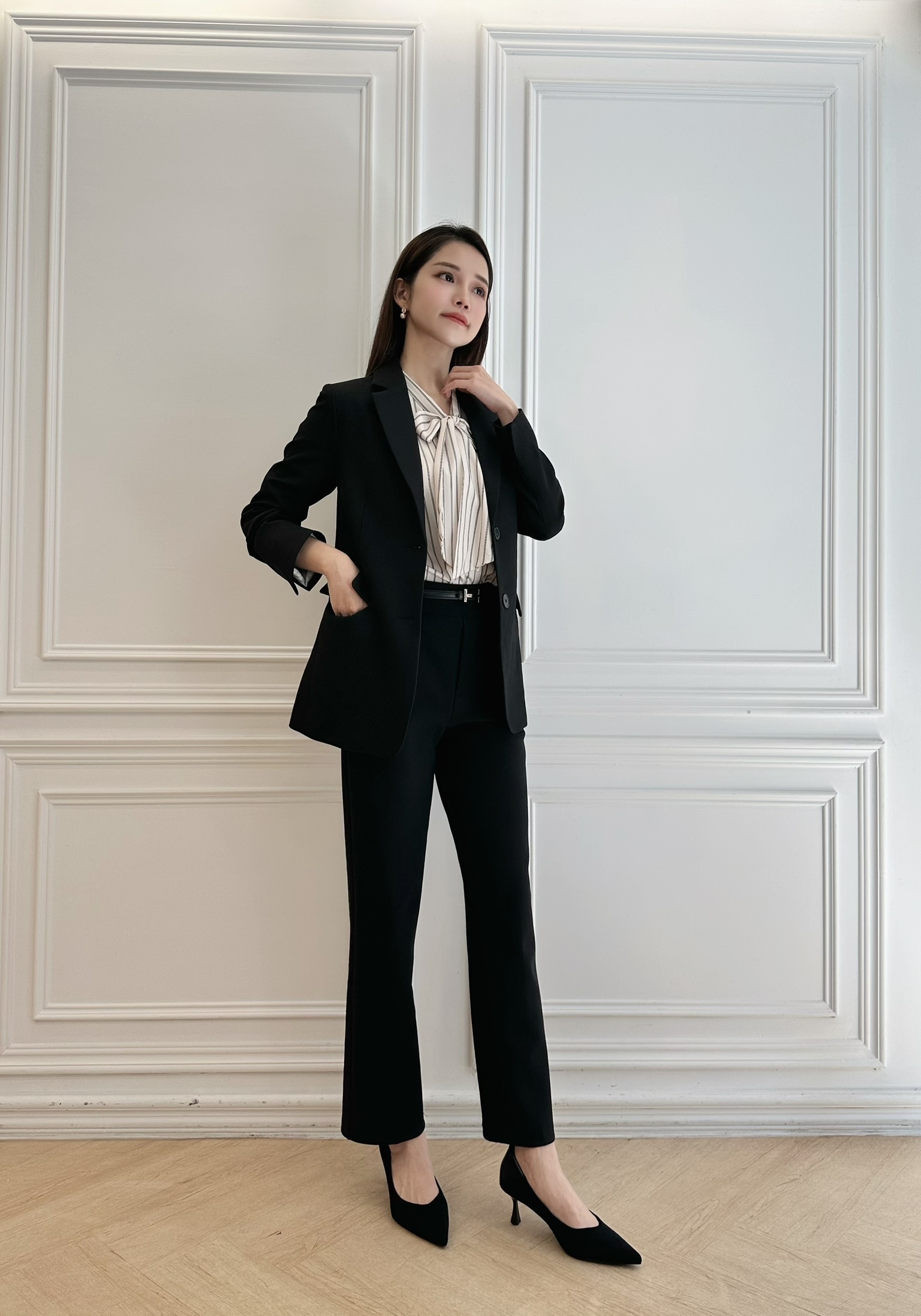 (職場必備) 全彈性窄直筒褲 Slim Fit