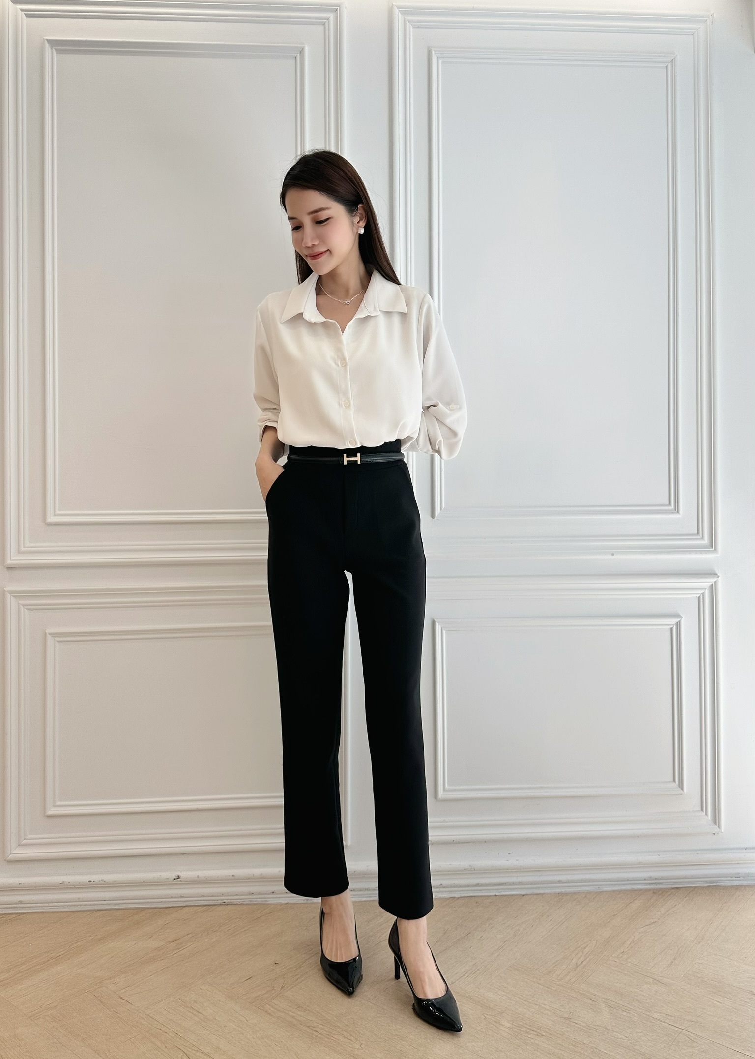 (職場必備) 全彈性窄直筒褲 Slim Fit