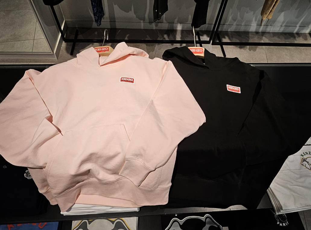 LYS02347 Kenzo 背後紅色大logo女款有帽衛衣