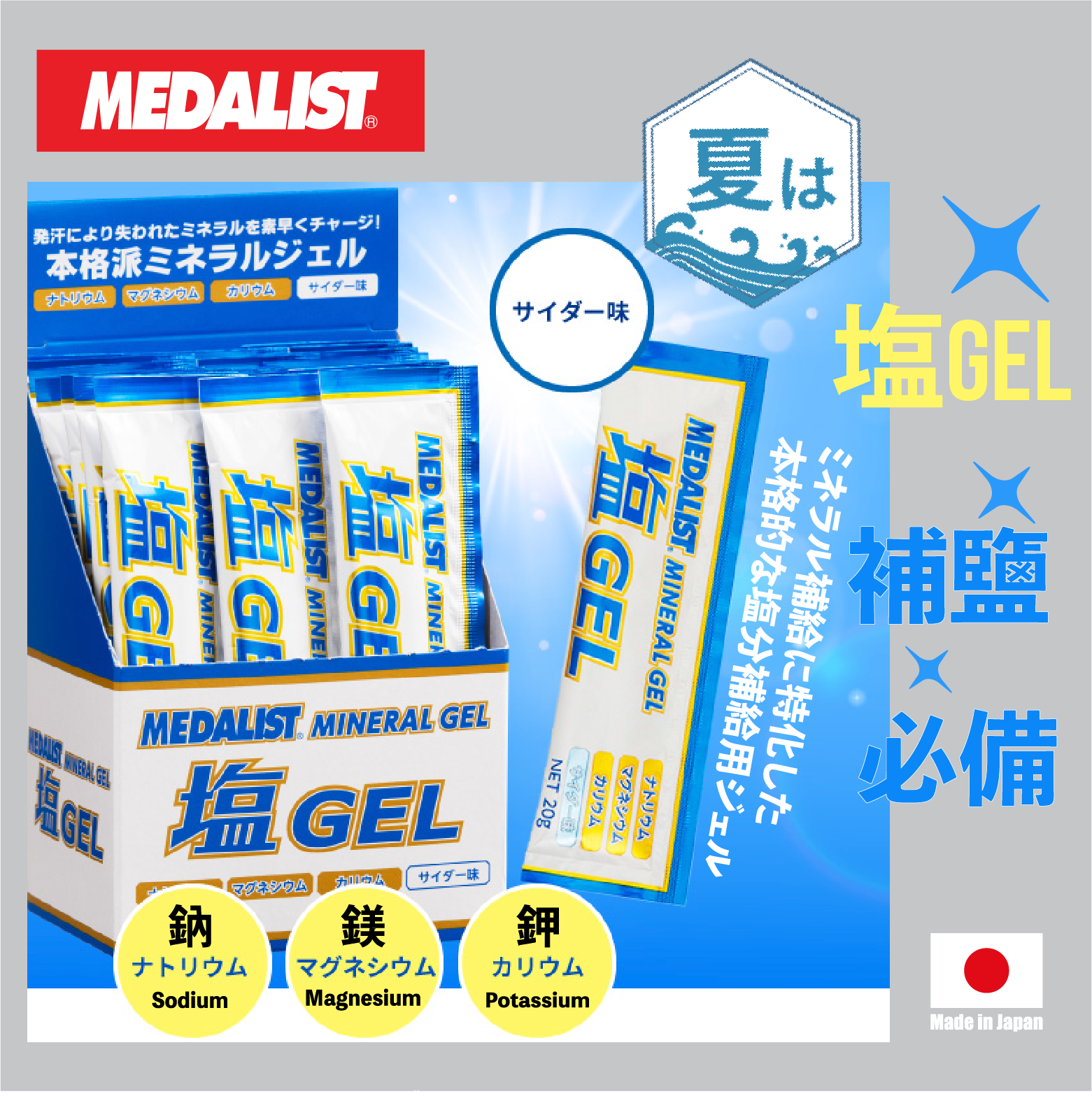 mineral gel, medalist, hydration