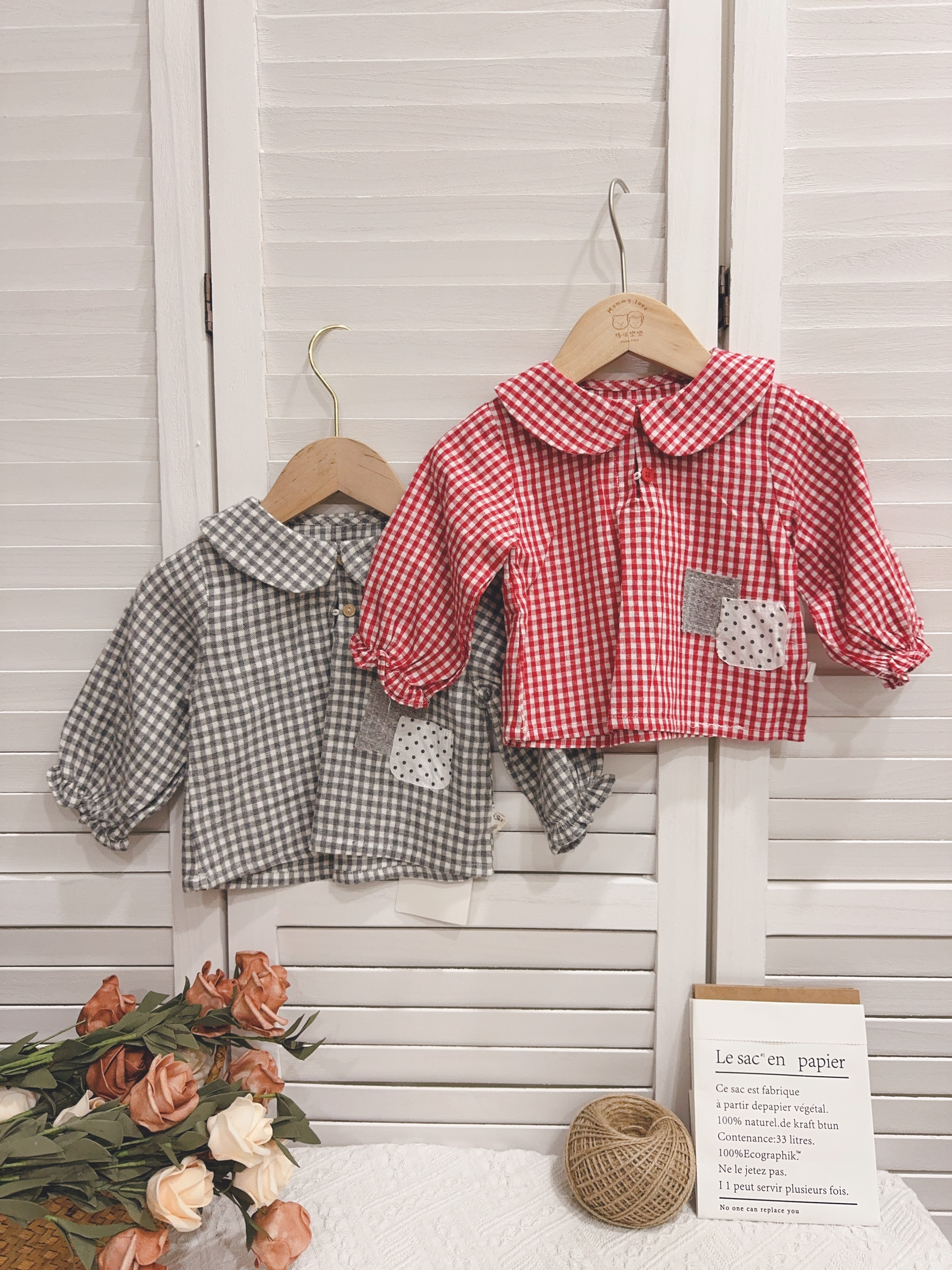 N2016日系格紋上衣c169