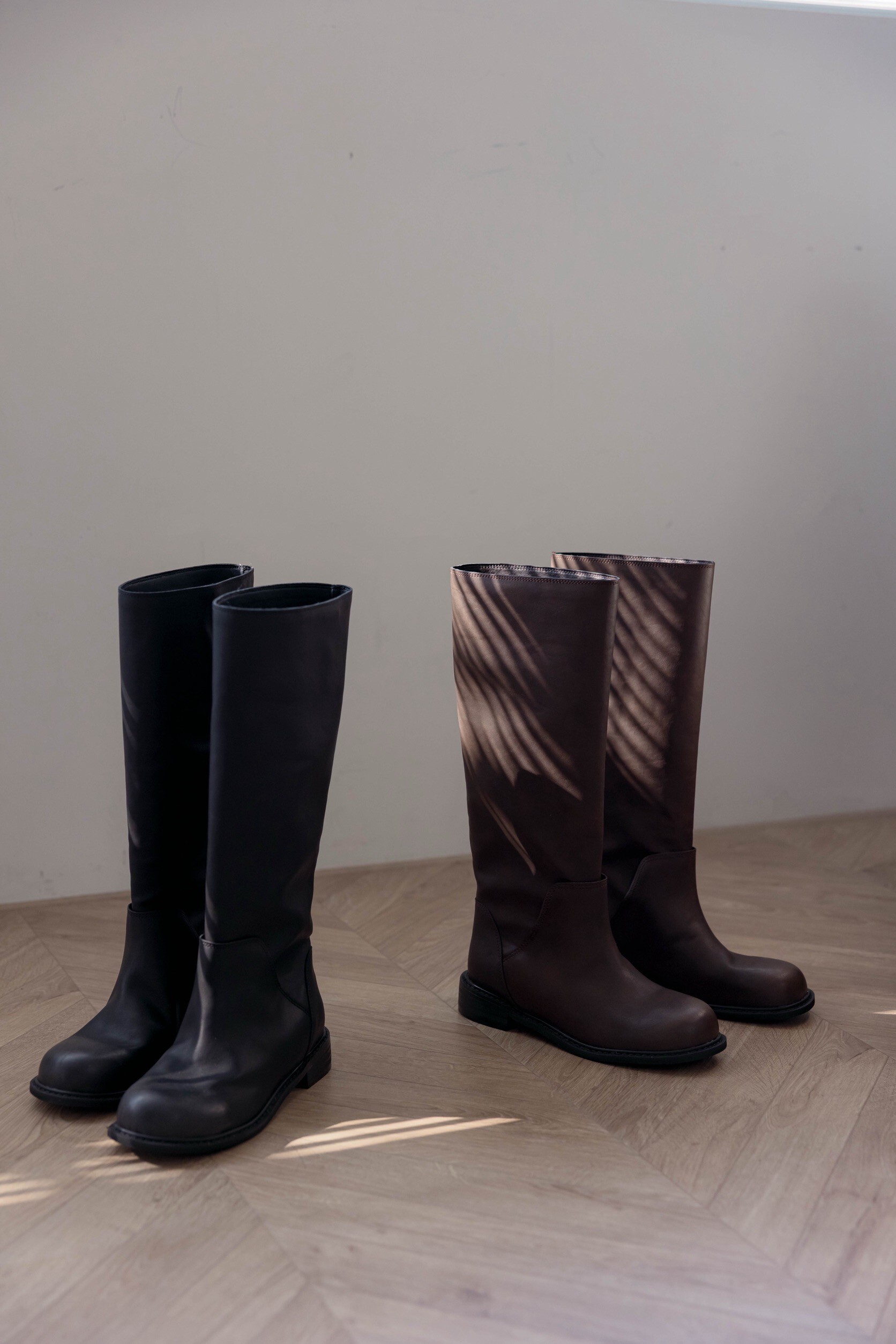 （現貨）#Z83 仿舊直筒長靴(黑/咖)#版型偏小