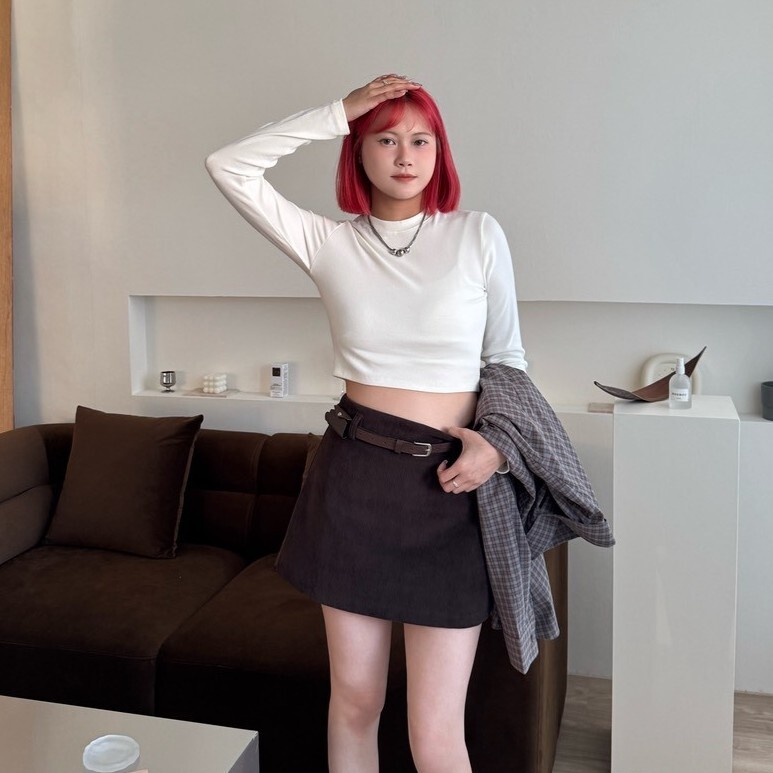 搭配小能手!短版薄長袖