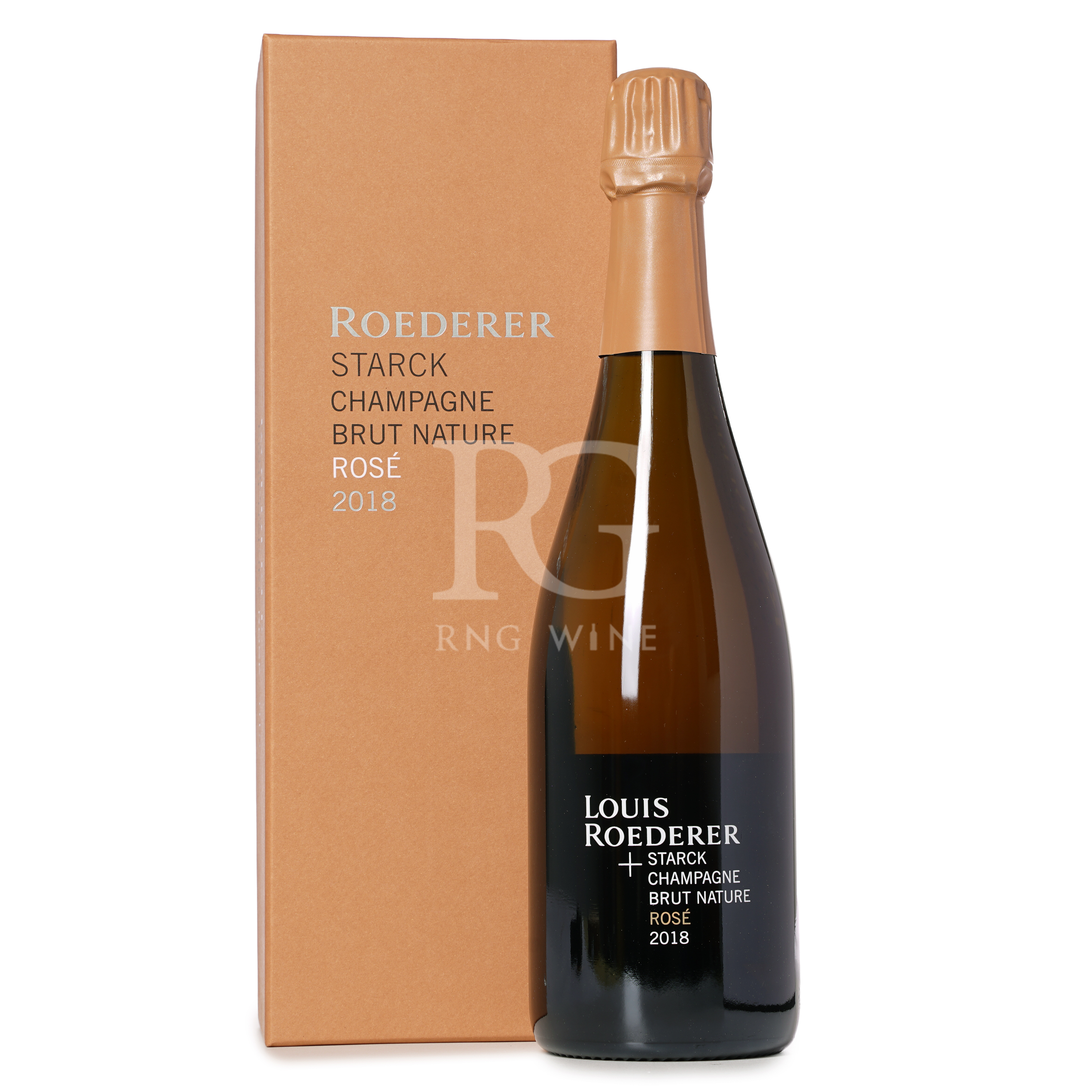 Louis Roederer et Philippe Starck Brut Nature Rose 2018 (JR17) (Gift Box)