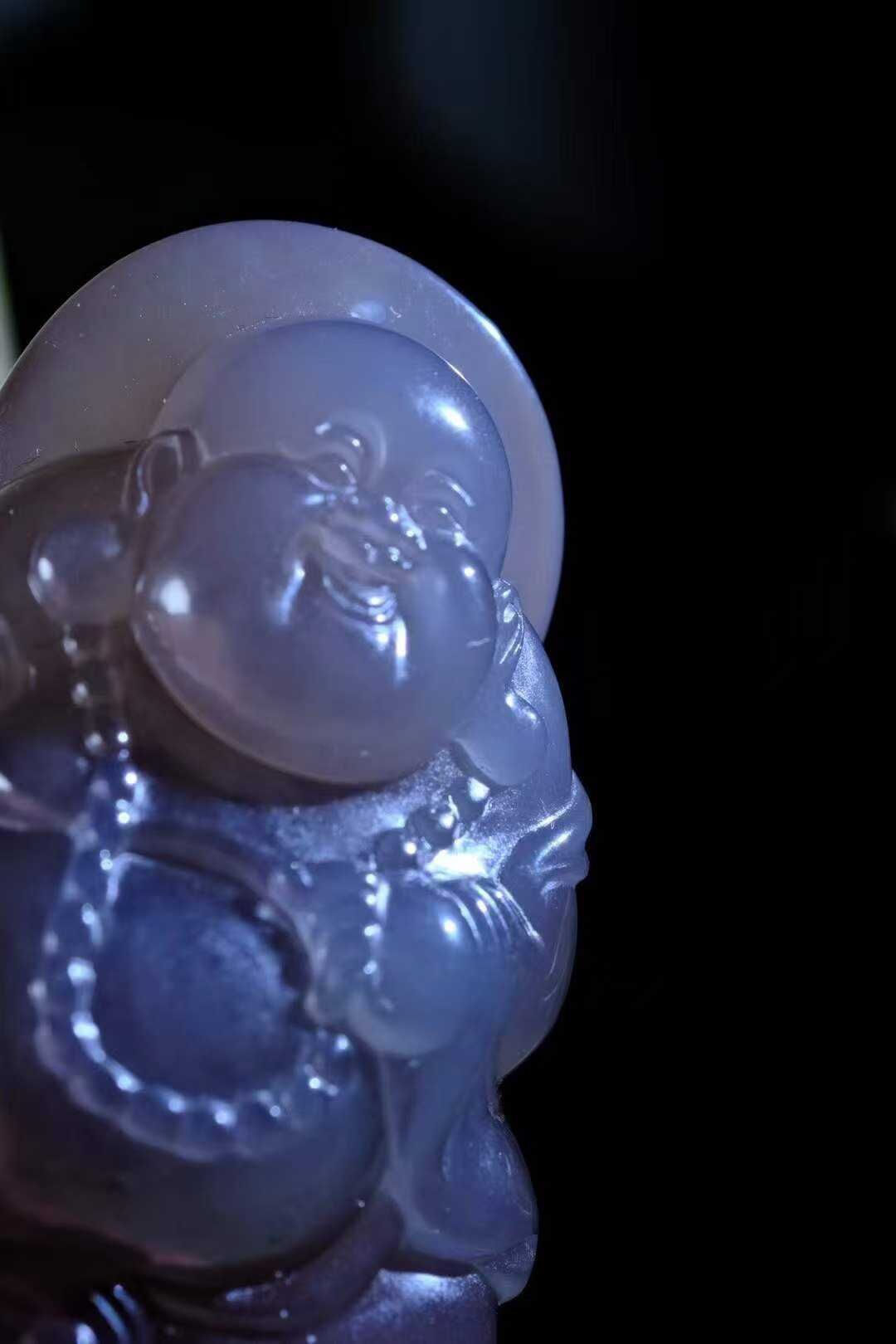 923742 和田玉紫羅蘭開懷笑佛