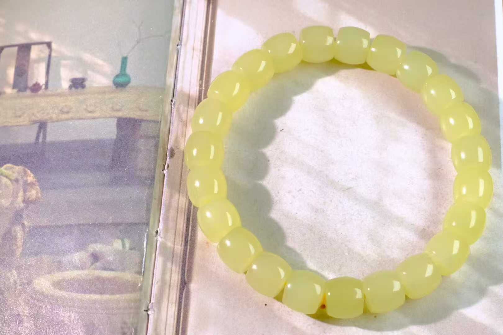 923743 和田玉黃口手串 (8-9mm直徑)